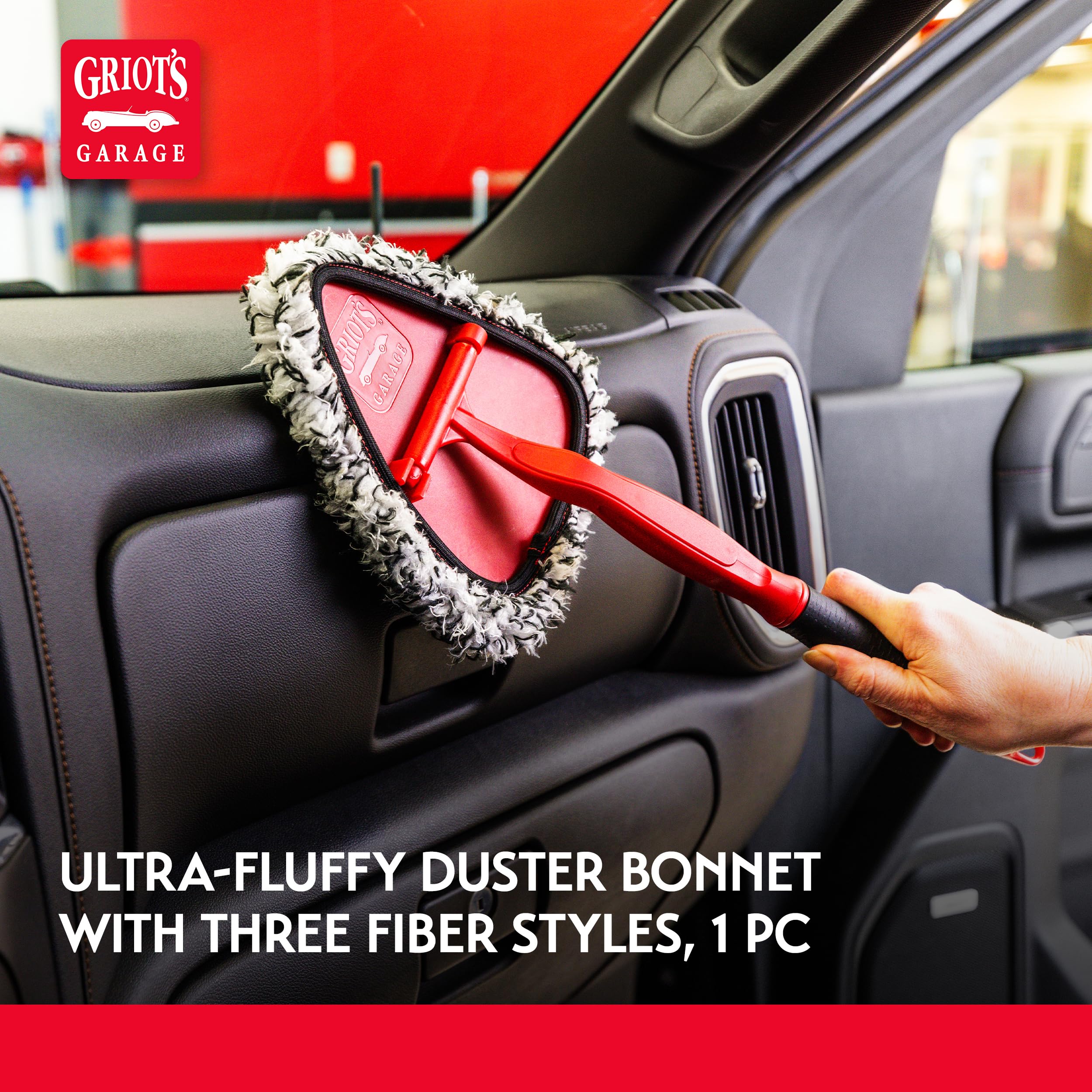 Griot's Garage 2-in-1 Easy Reach Detailing Wand, Extended Reach for Windshield, Window, Mirror, Dashboard, Vehicle Cleaning, 18" Handle - Image 5