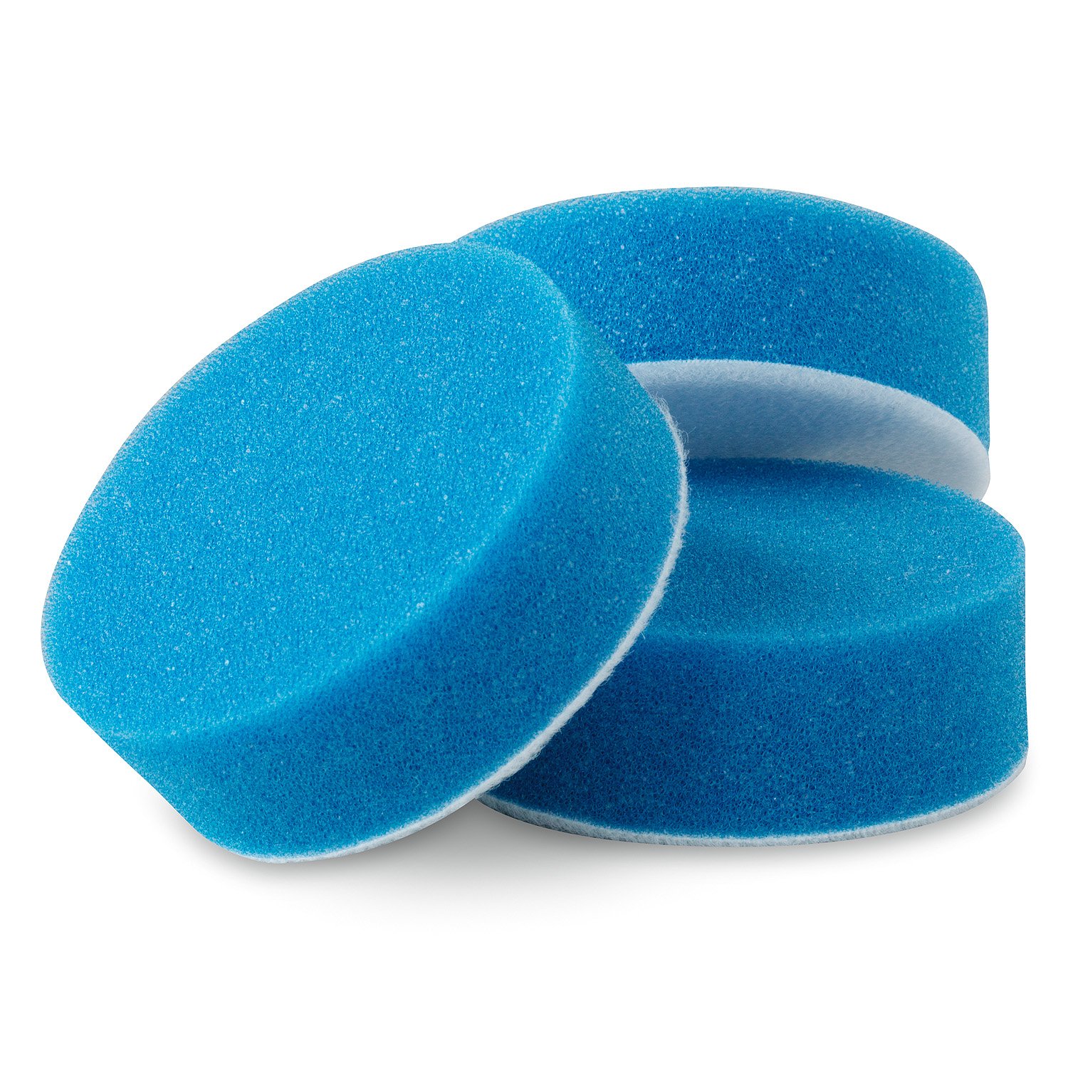 Griot's Garage 3" Blue Applicator Pads for Car Detailing, Foam Sponges for Use with Liquid, Gel, and Cream Dressings, and More, 11249, Set of 3