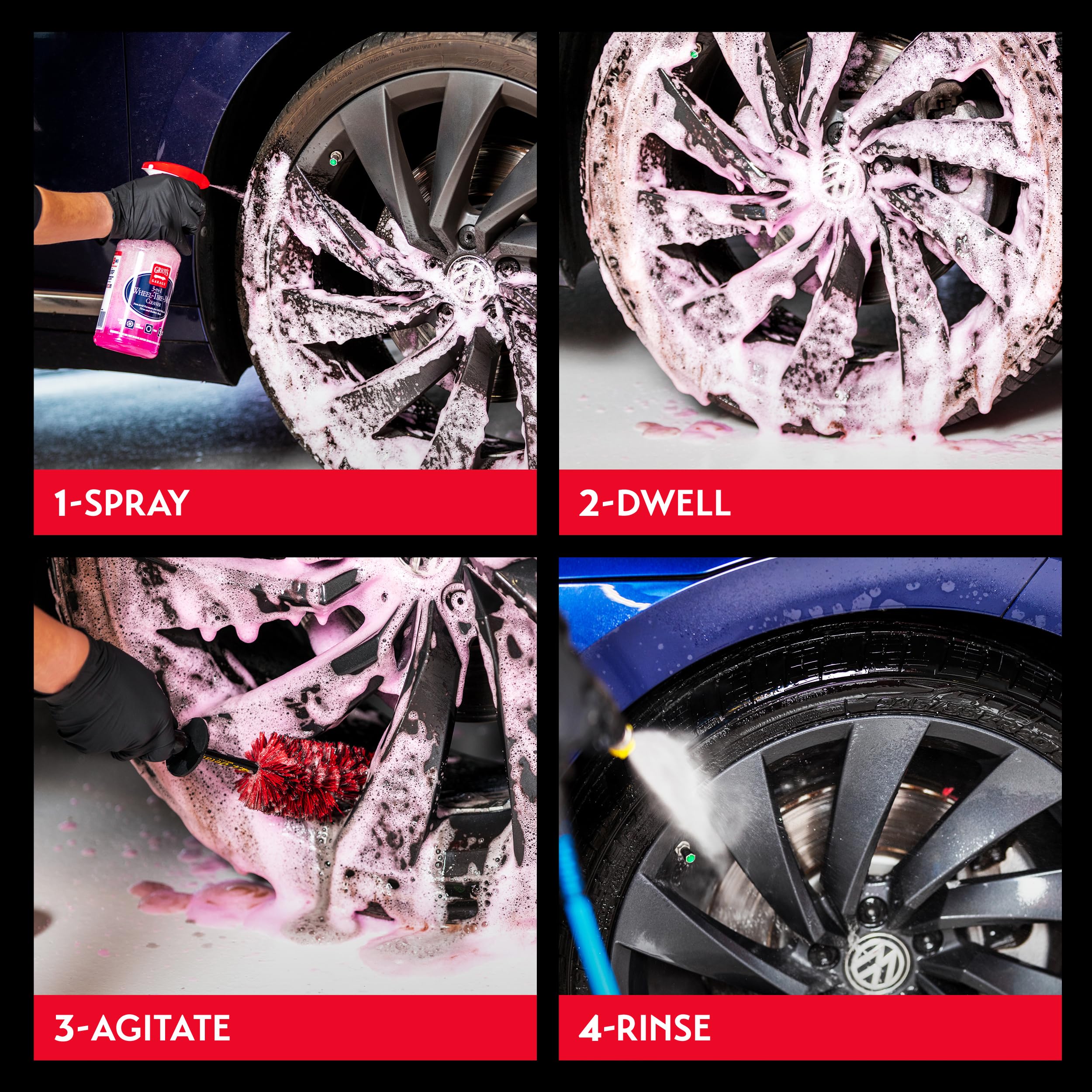 Griot's Garage 3-in-1 Wheel-Tire-Mat Cleaner for Car Detailing, Auto Cleaning Gel for Trucks, SUVs, Jeeps, RVs and More, 10825, 25oz - Image 4