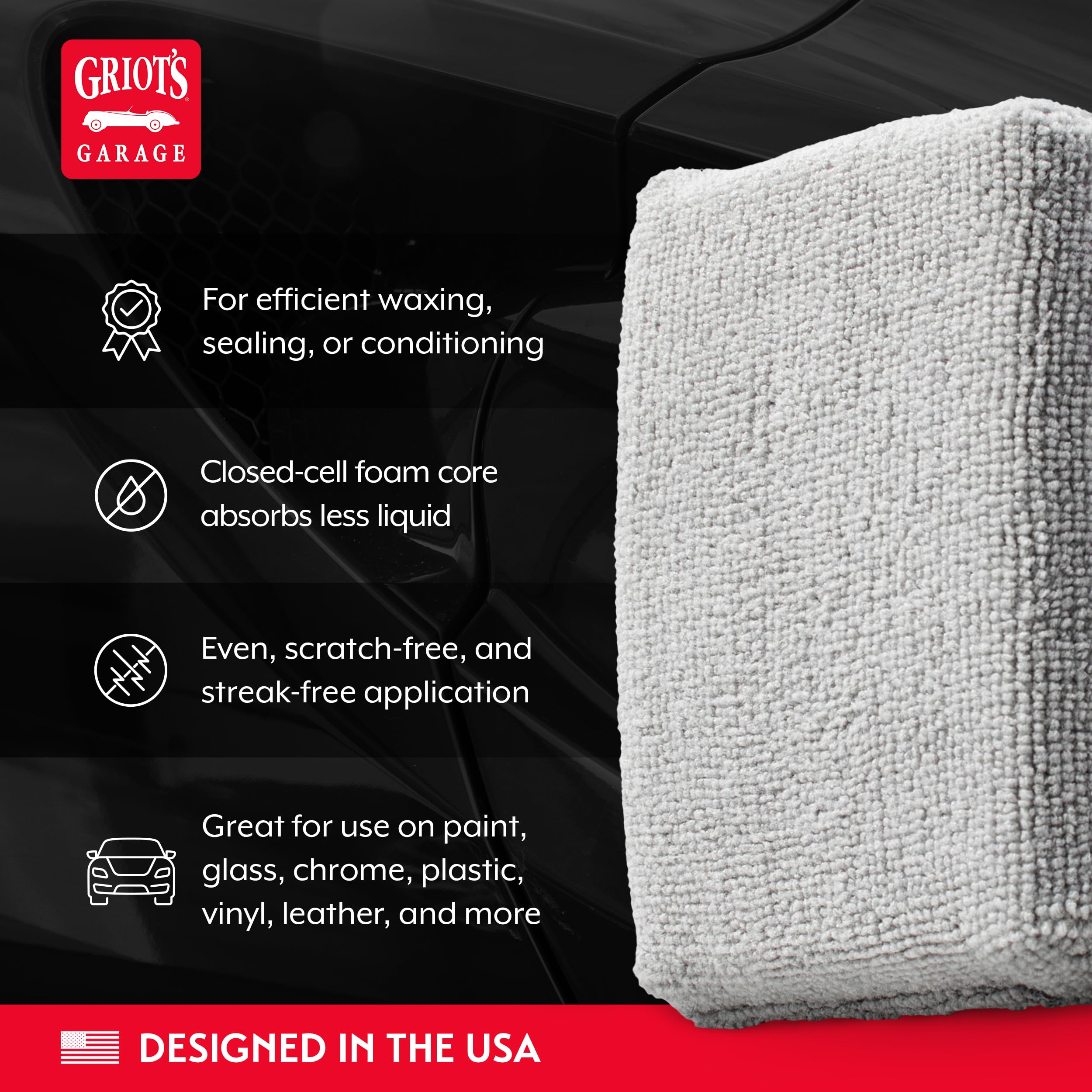 Griot's Garage 55498 Microfiber Applicator Pads (Set of 3) - Image 3