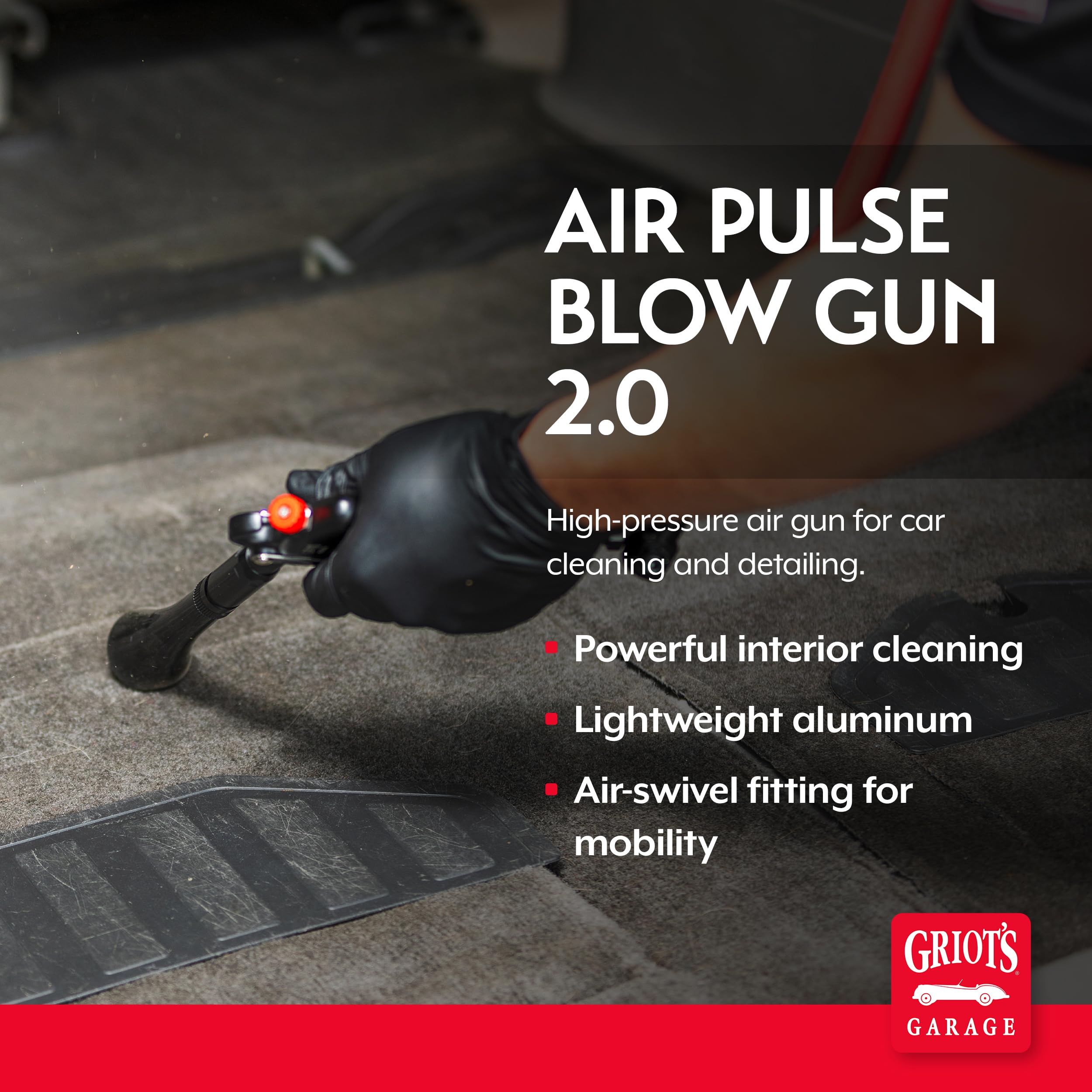 Griot's Garage Air Pulse Blow Gun 2.0 – High-Pressure Pneumatic Cyclonic Cleaner and Dryer Tool for Car Detailing, Interior and Exterior Surfaces, and Buffing Pads, 90656 - Image 2