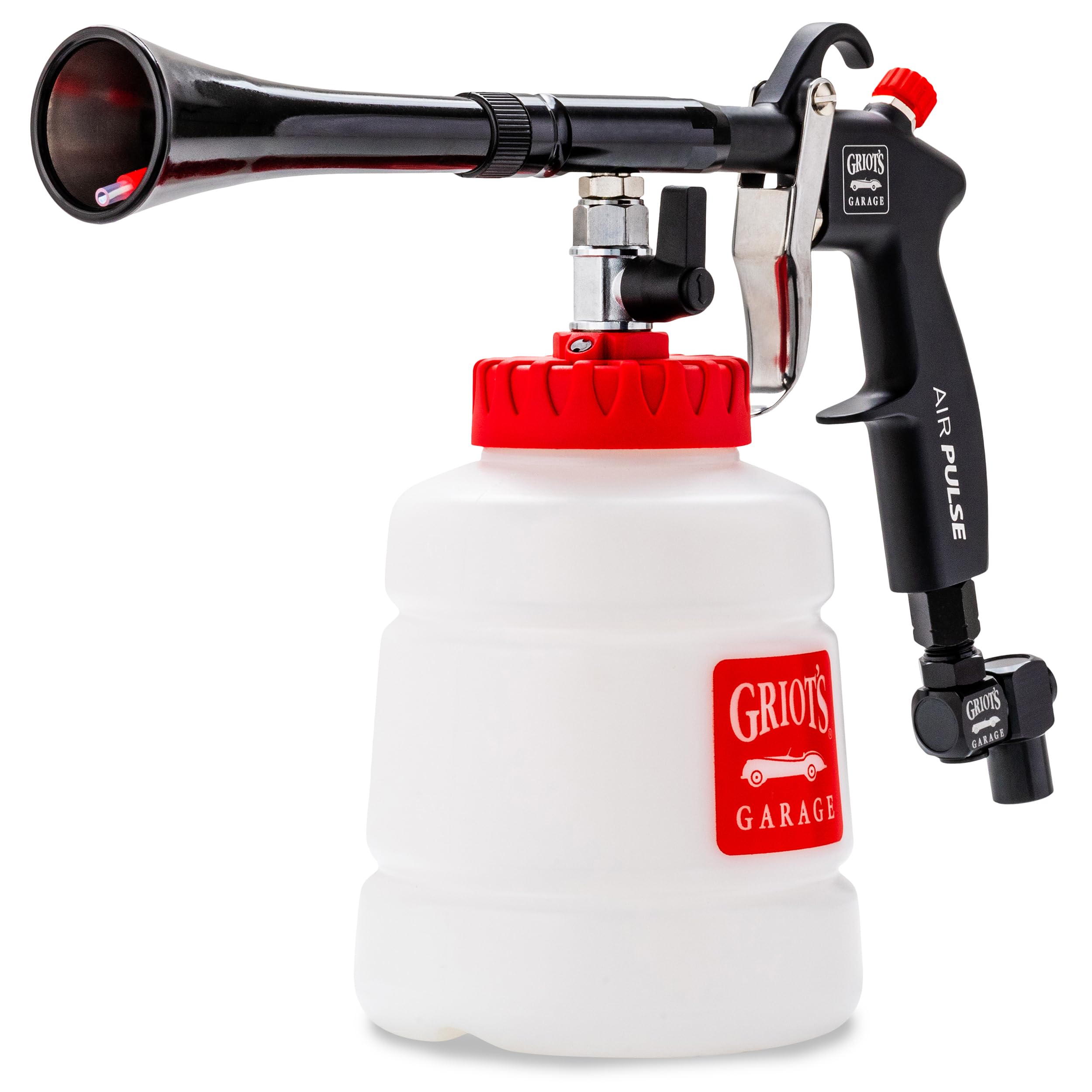 Griot's Garage Air Pulse Cleaning Gun for Car Detailing, Pneumatic Air Cleaner for Interior and Exterior Auto Surfaces, Compatible with Alkaline and Surfactant-Based Vehicle Cleaners, 90565
