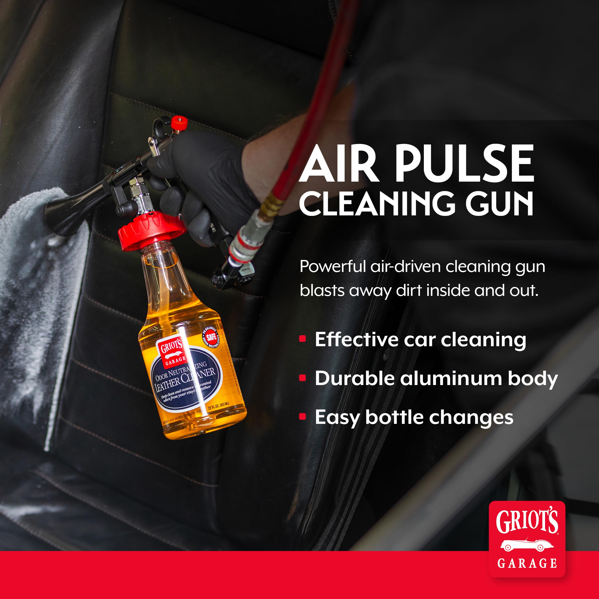 Griot's Garage Air Pulse Cleaning Gun for Car Detailing, Pneumatic Air Cleaner for Interior and Exterior Auto Surfaces, Compatible with Alkaline and Surfactant-Based Vehicle Cleaners, 90565 - Image 2