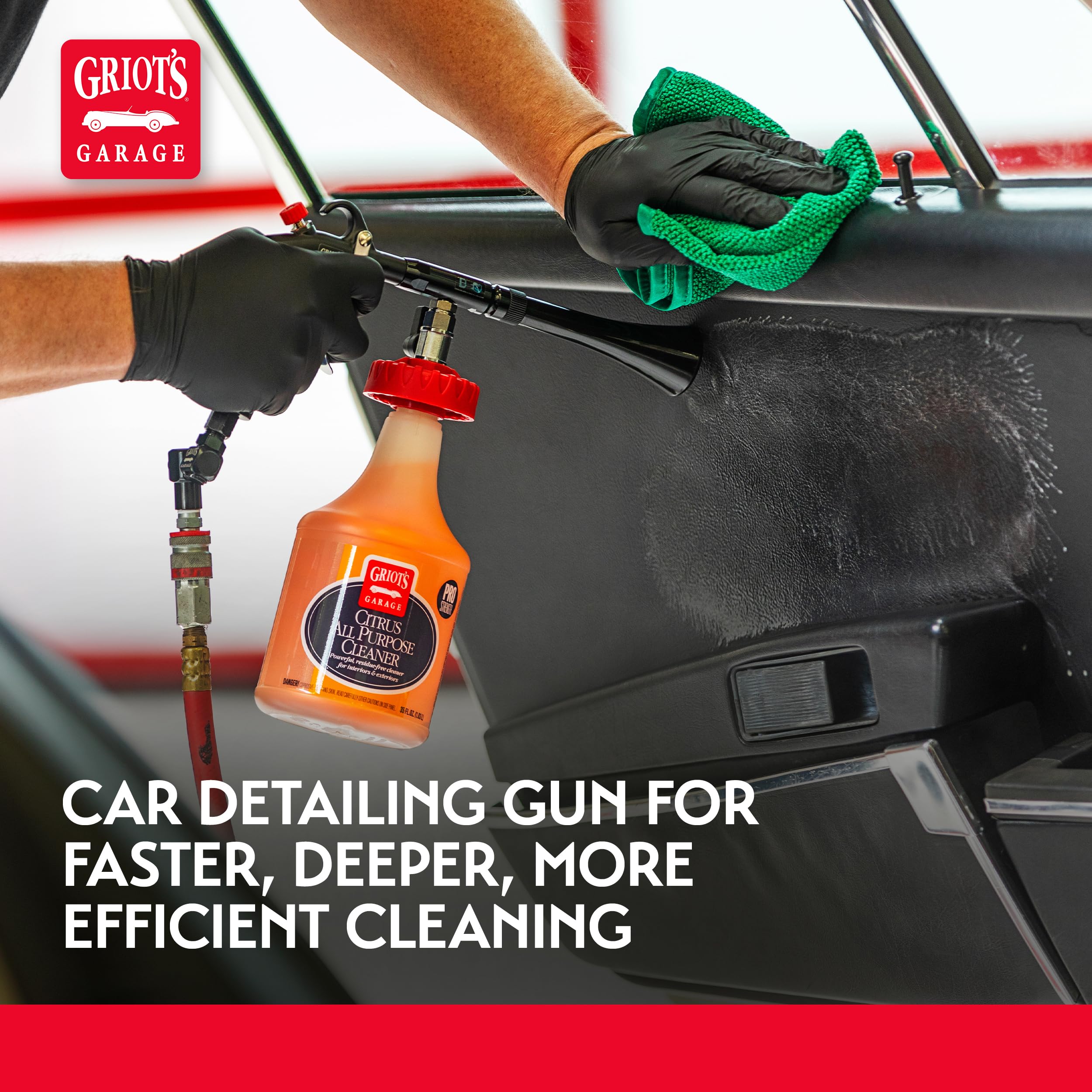 Griot's Garage Air Pulse Cleaning Gun for Car Detailing, Pneumatic Air Cleaner for Interior and Exterior Auto Surfaces, Compatible with Alkaline and Surfactant-Based Vehicle Cleaners, 90565 - Image 4