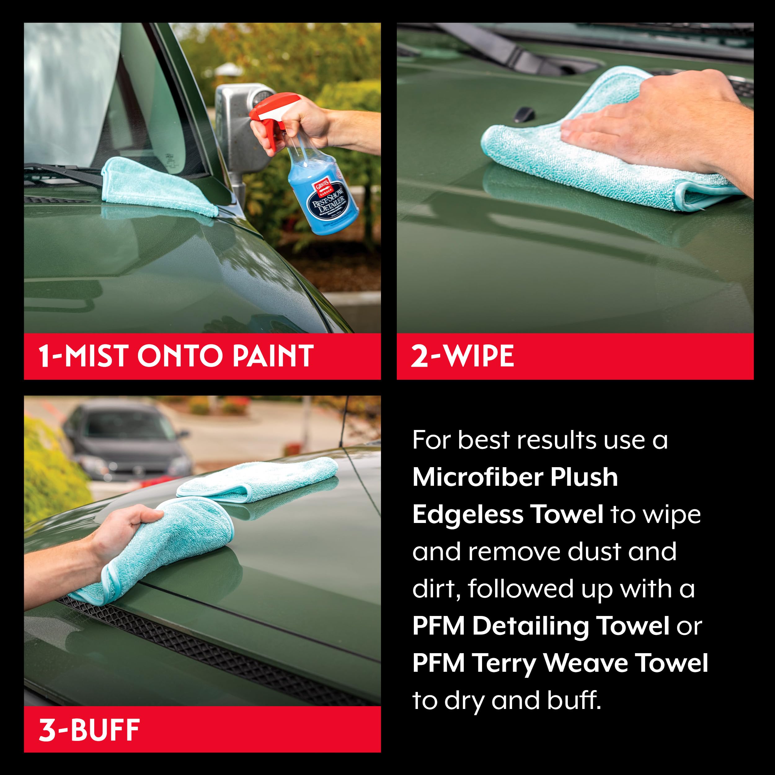 Griot's Garage Best of Show Detailer for Car Detailing, Wipes Away Dust, Fingerprints, and Light Dirt, Improves Paint Gloss and Color Between Washes, 10980, 22oz - Image 4