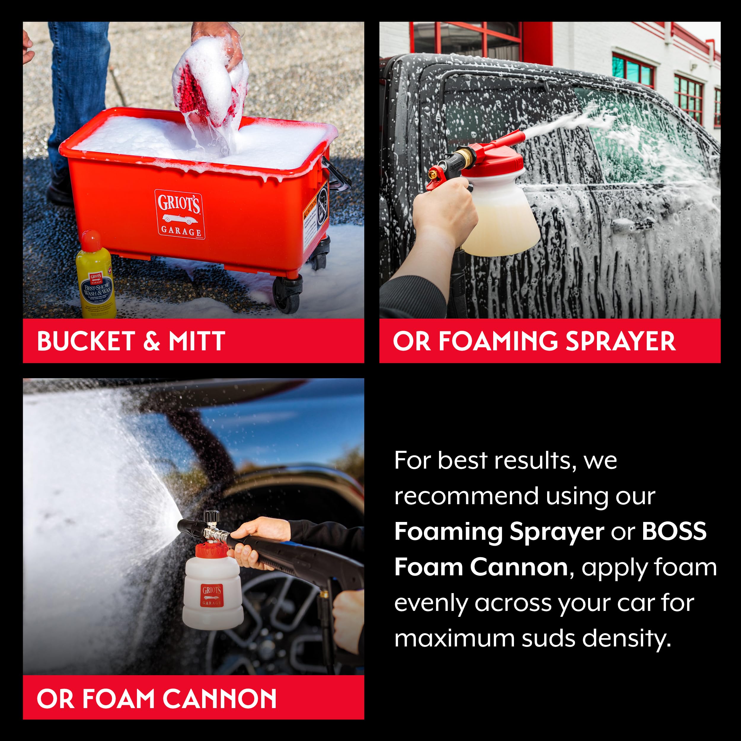 Griot's Garage Best of Show Wash and Wax for Car Detailing and Cleaning, Carnauba-Packed Coating, High Gloss Shine and Protection for Auto Paint, 10974, 16oz - Image 4