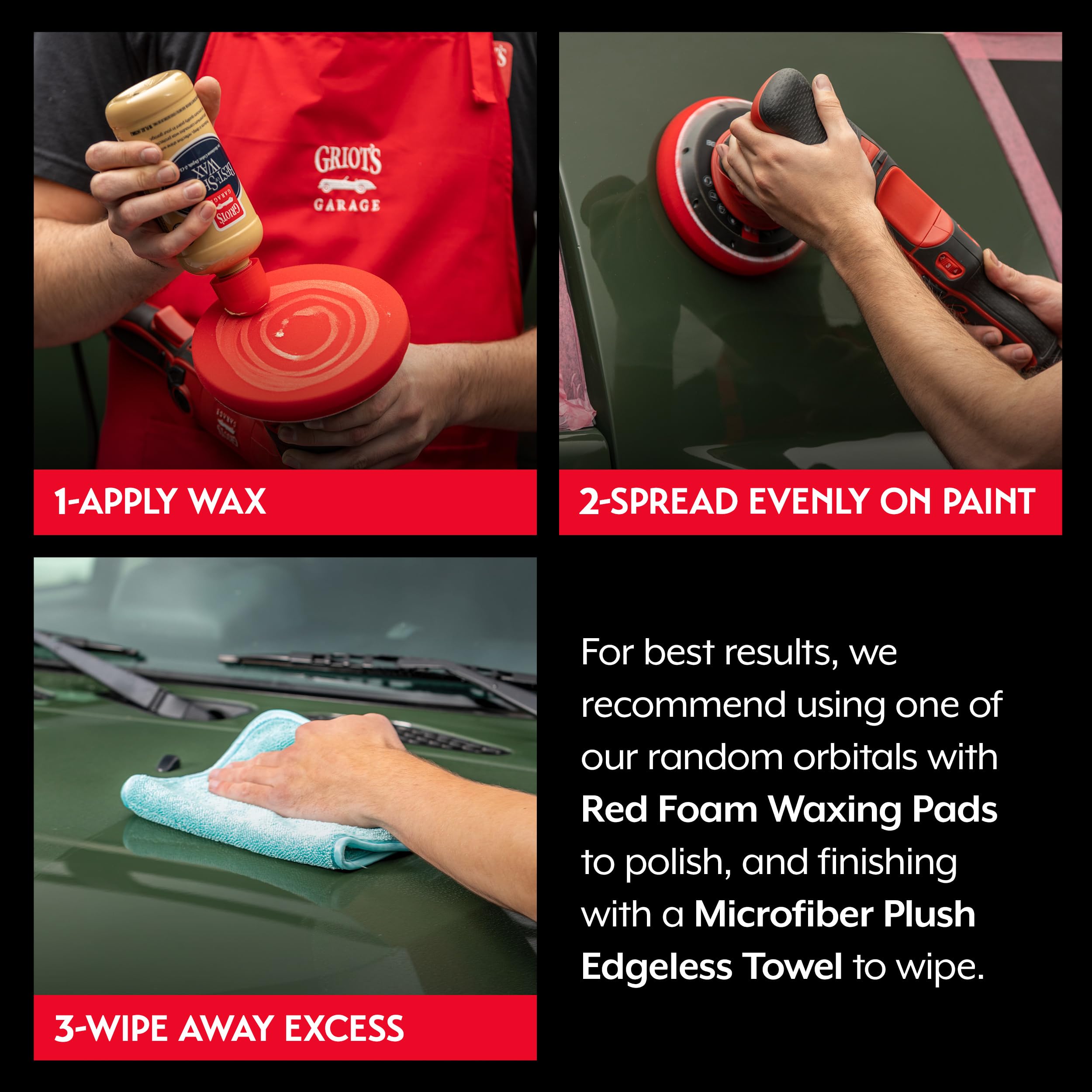 Griot's Garage Best of Show Wax for Car Detailing and Polishing, Carnauba-Packed Wax Coating for High-Gloss Shine and Paint Protection, 11171, 16oz - Image 4