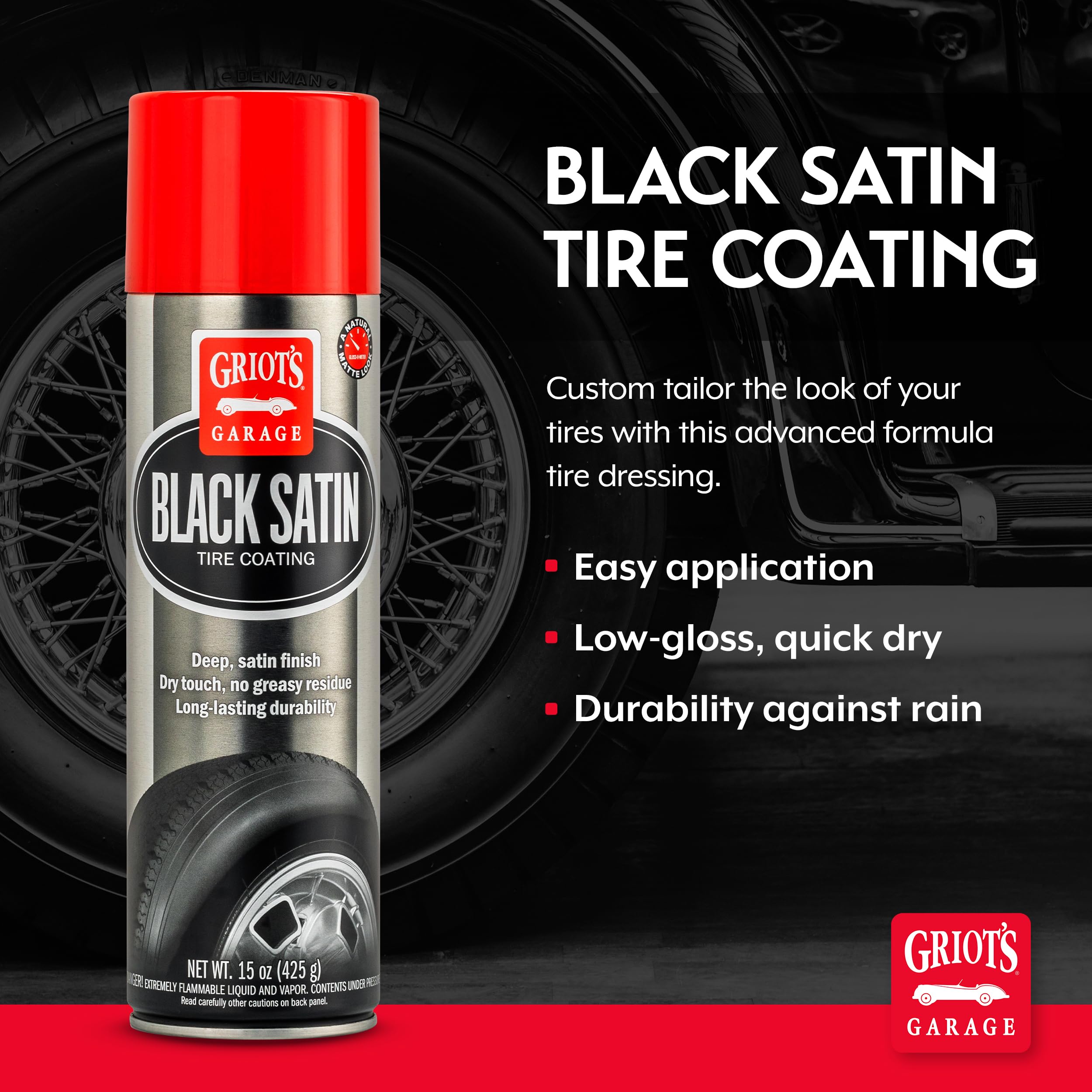 Griot's Garage Black Satin Tire Coating 15oz (6 Pack) - Image 2