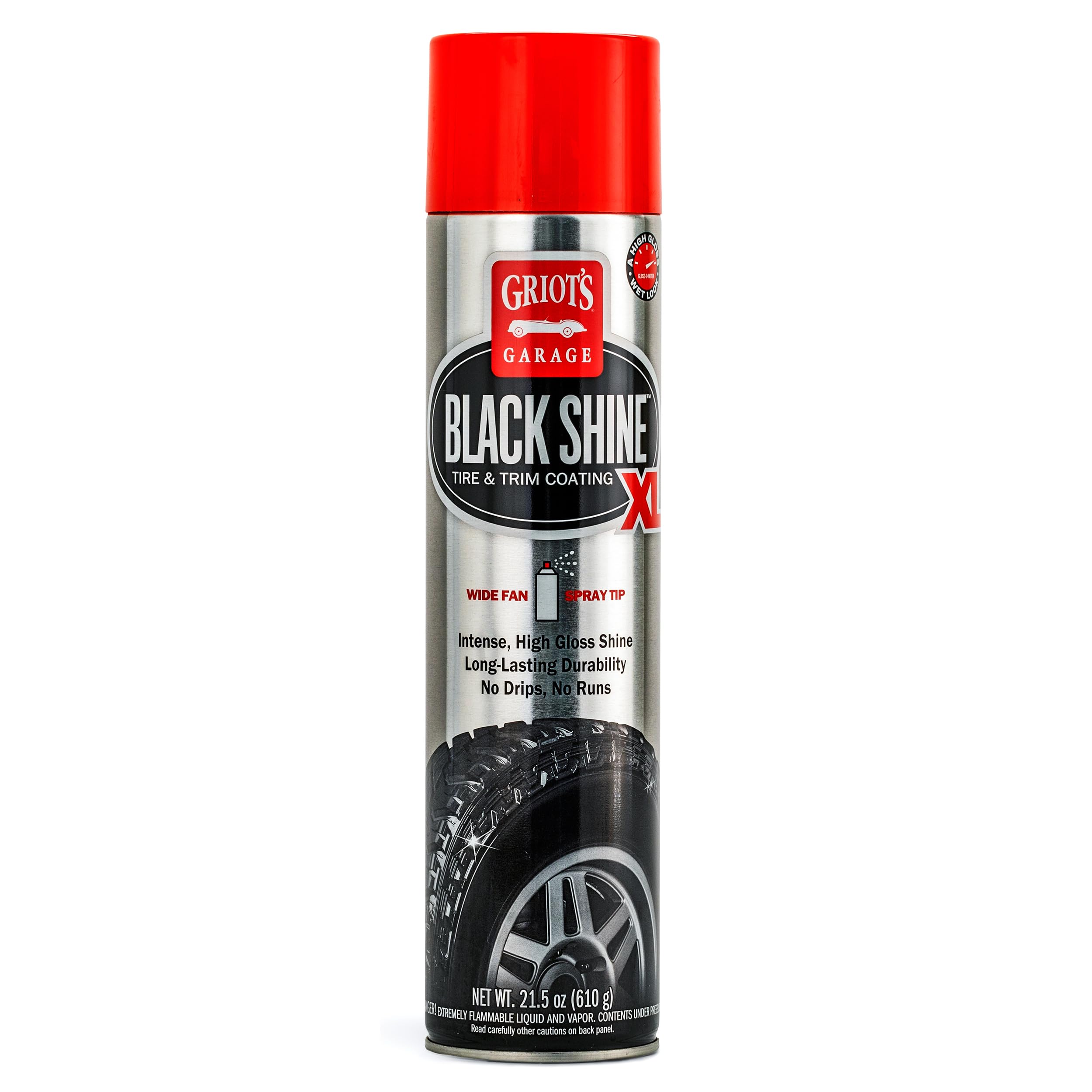 Griot's Garage Black Shine Tire and Trim Coating, Water-Resistant Dressing, Provides a High-Gloss Finish, Rain, and UV Protection, 10850, 21.5oz