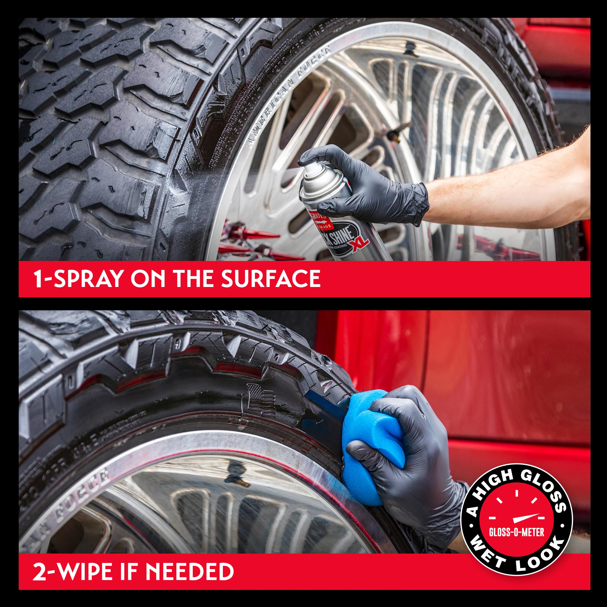 Griot's Garage Black Shine Tire and Trim Coating, Water-Resistant Dressing, Provides a High-Gloss Finish, Rain Protection, 57709, 21.5oz, Pack of 6 - Image 4