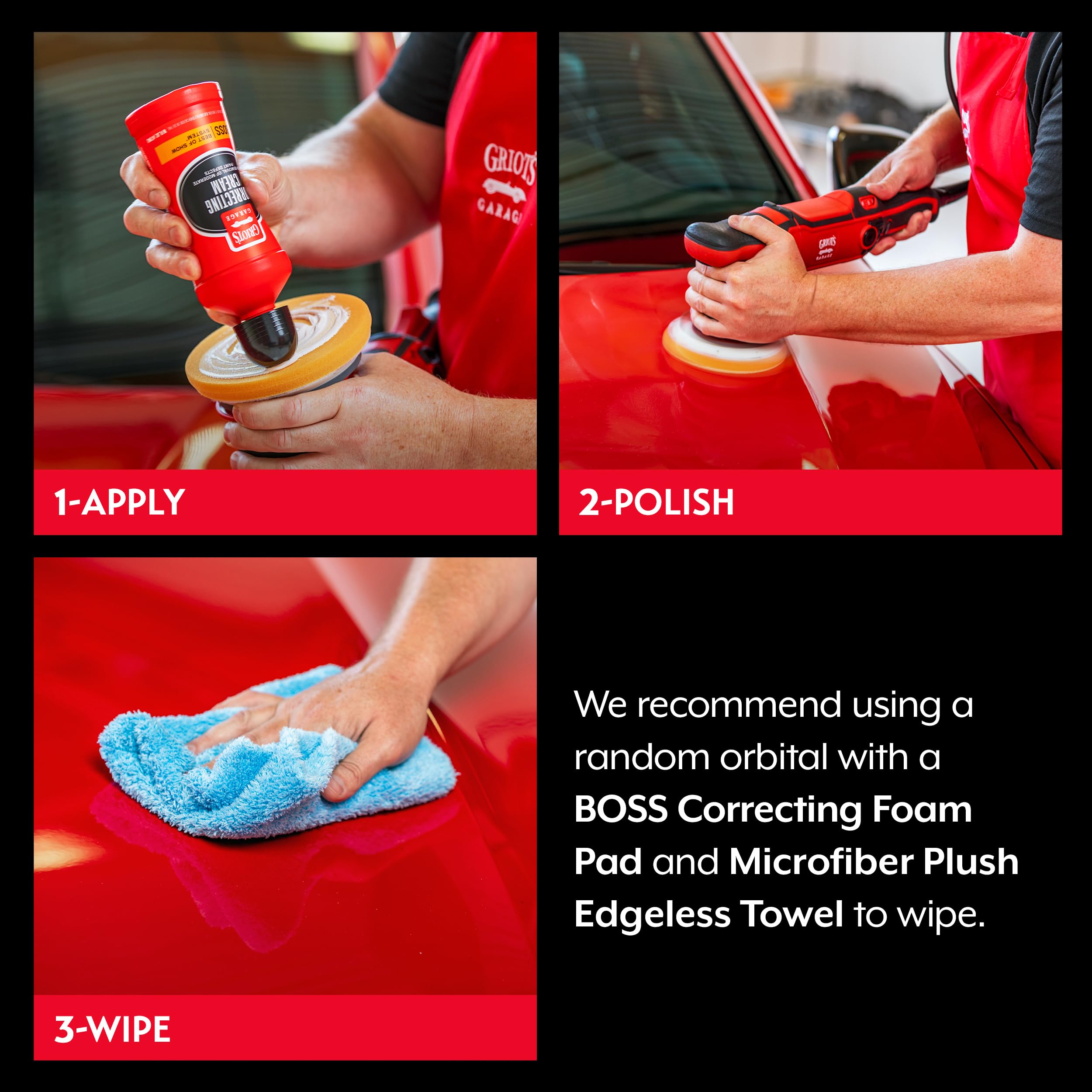 Griot's Garage BOSS Correcting Cream for Car Polishing and Detailing, Swirl, Scratch Remover for Vehicles, 16oz - Image 4