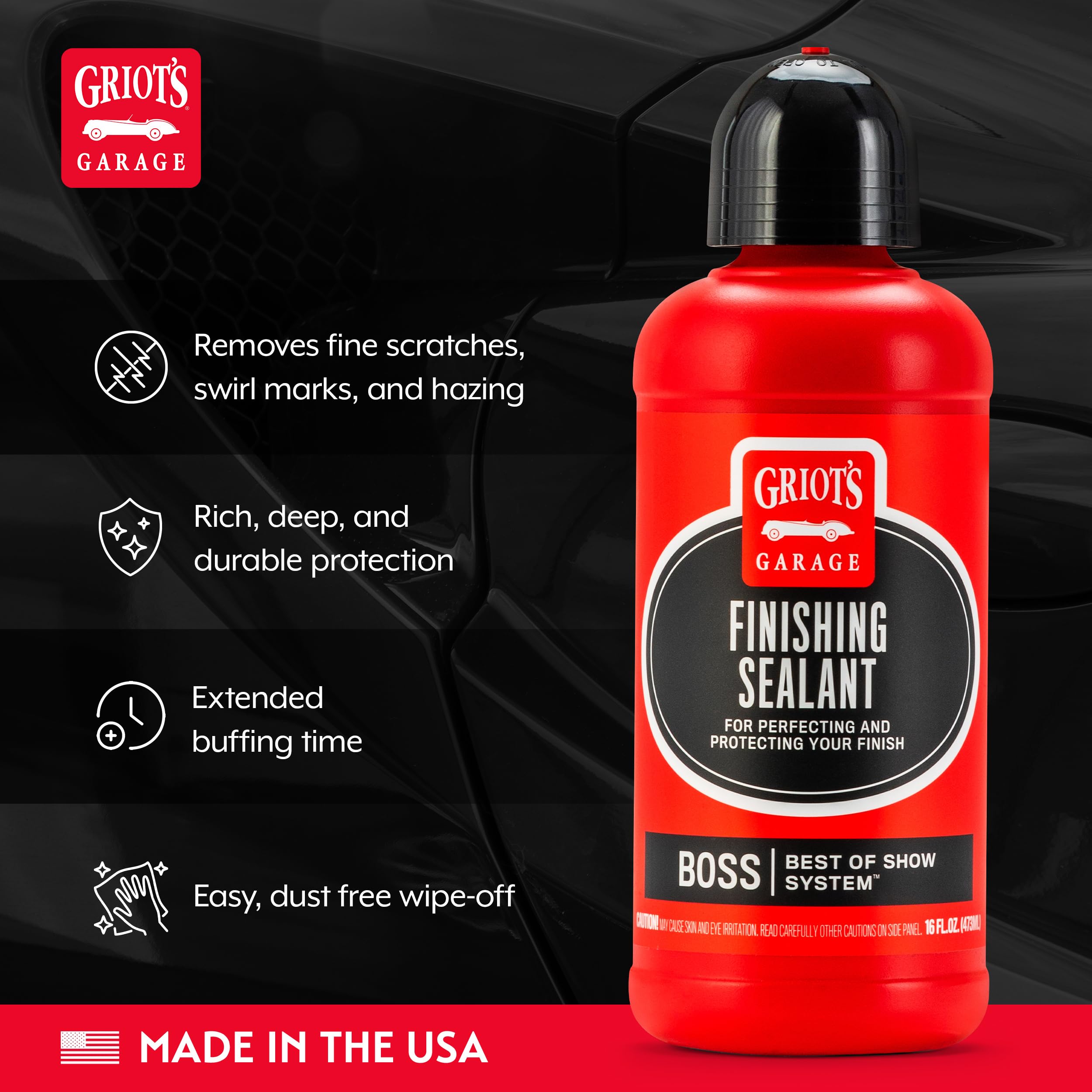 Griot's Garage BOSS Finishing Sealant for Car Detailing and Polishing, Auto Paint Correction and Protection, 16 Ounces - Image 3