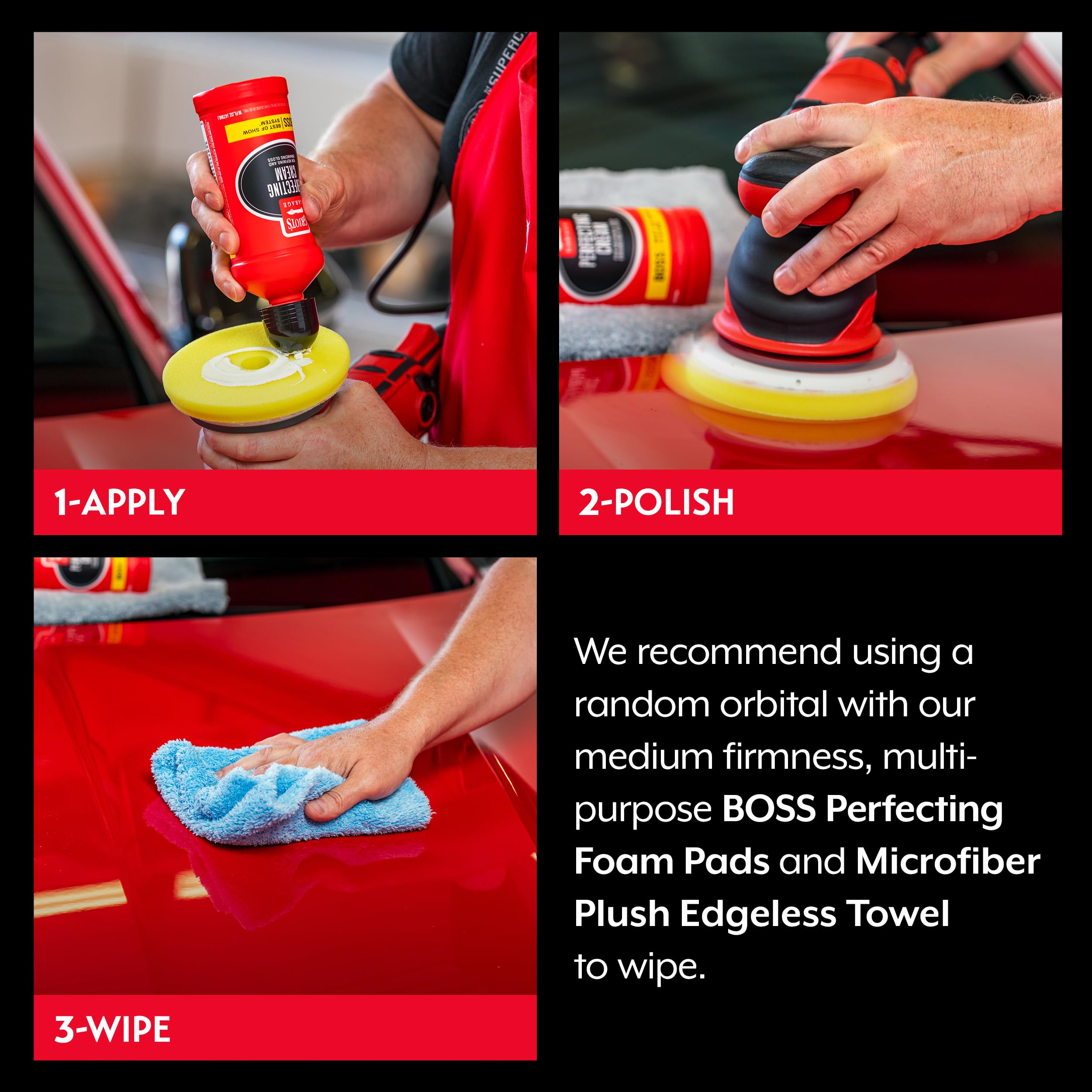 Griot's Garage BOSS Perfecting Cream for Car Polishing and Detailing, Light Polish, Fine Scratch, Swirl Remover for Vehicles, 16oz - Image 4