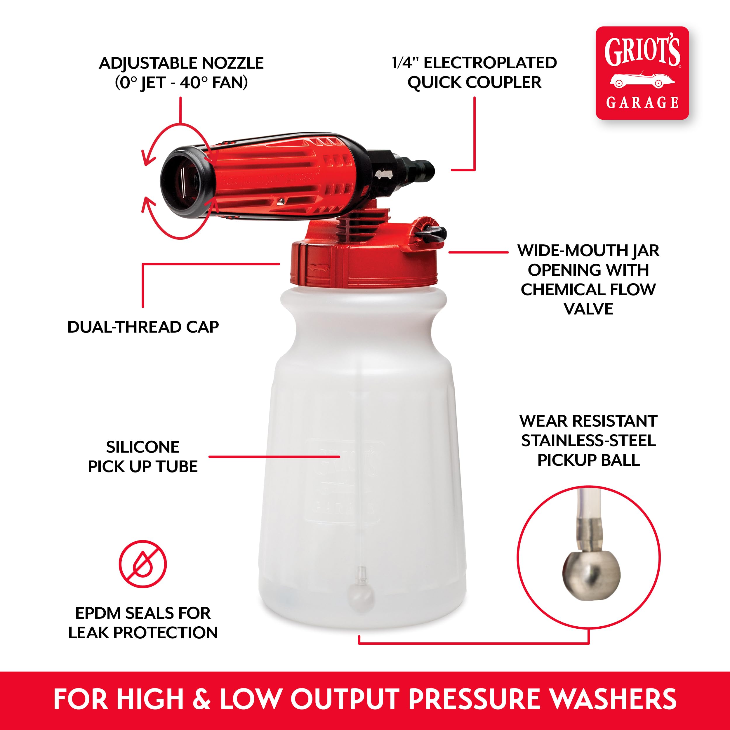 Griot's Garage Brilliant Finish Foam Cannon for Pressure Washers, Foam Cannon - Image 5