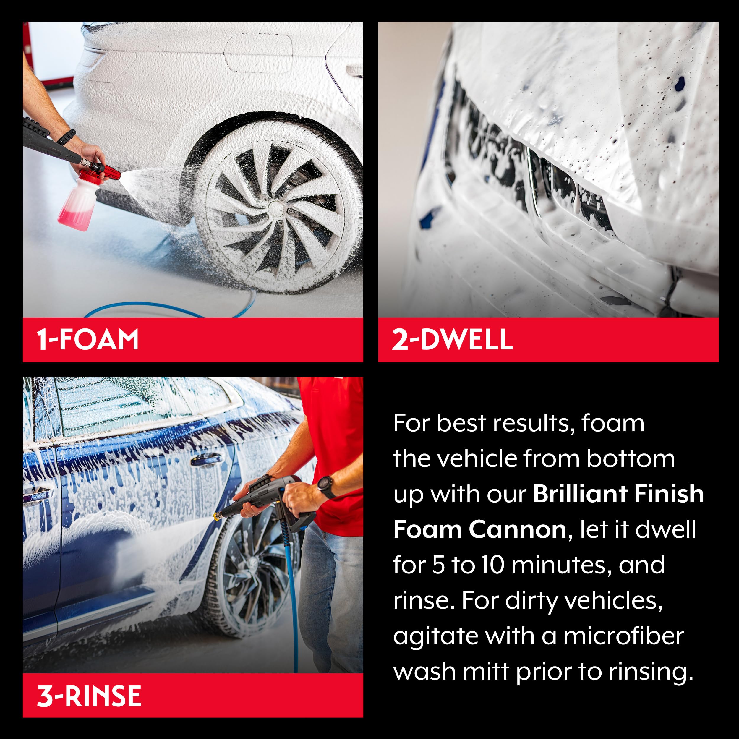 Griot's Garage Brilliant Finish Snow Foam, Foaming Car Wash Soap for Deep Cleaning and Glossy Shine, Use with Foam Cannons or Foaming Sprayers, 10848, 48oz - Image 5