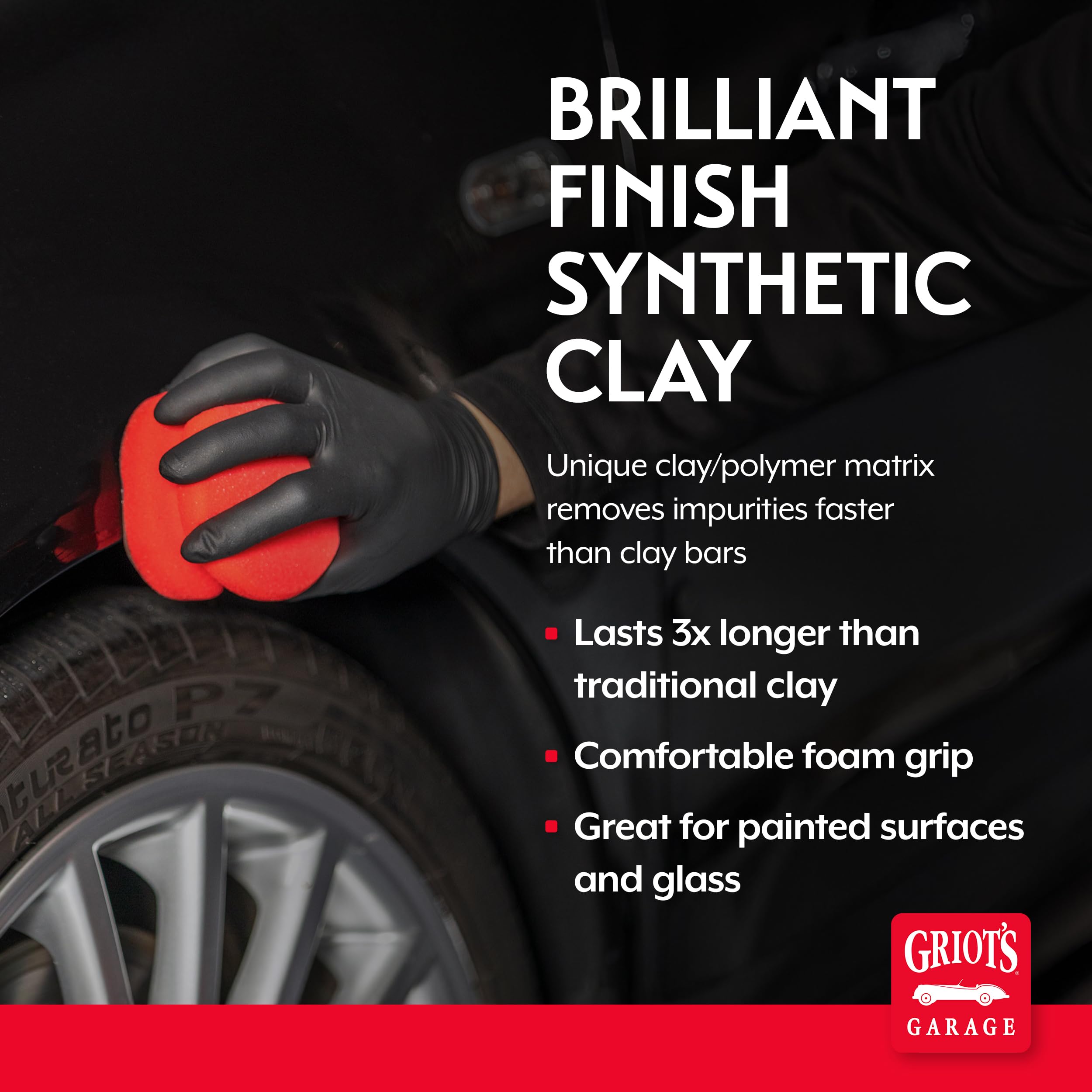 Griot's Garage Brilliant Finish Synthetic Clay for Car Detailing, Creates a Smooth Paint Surface and Lasts Longer Than Traditional Bars, 10691 - Image 2