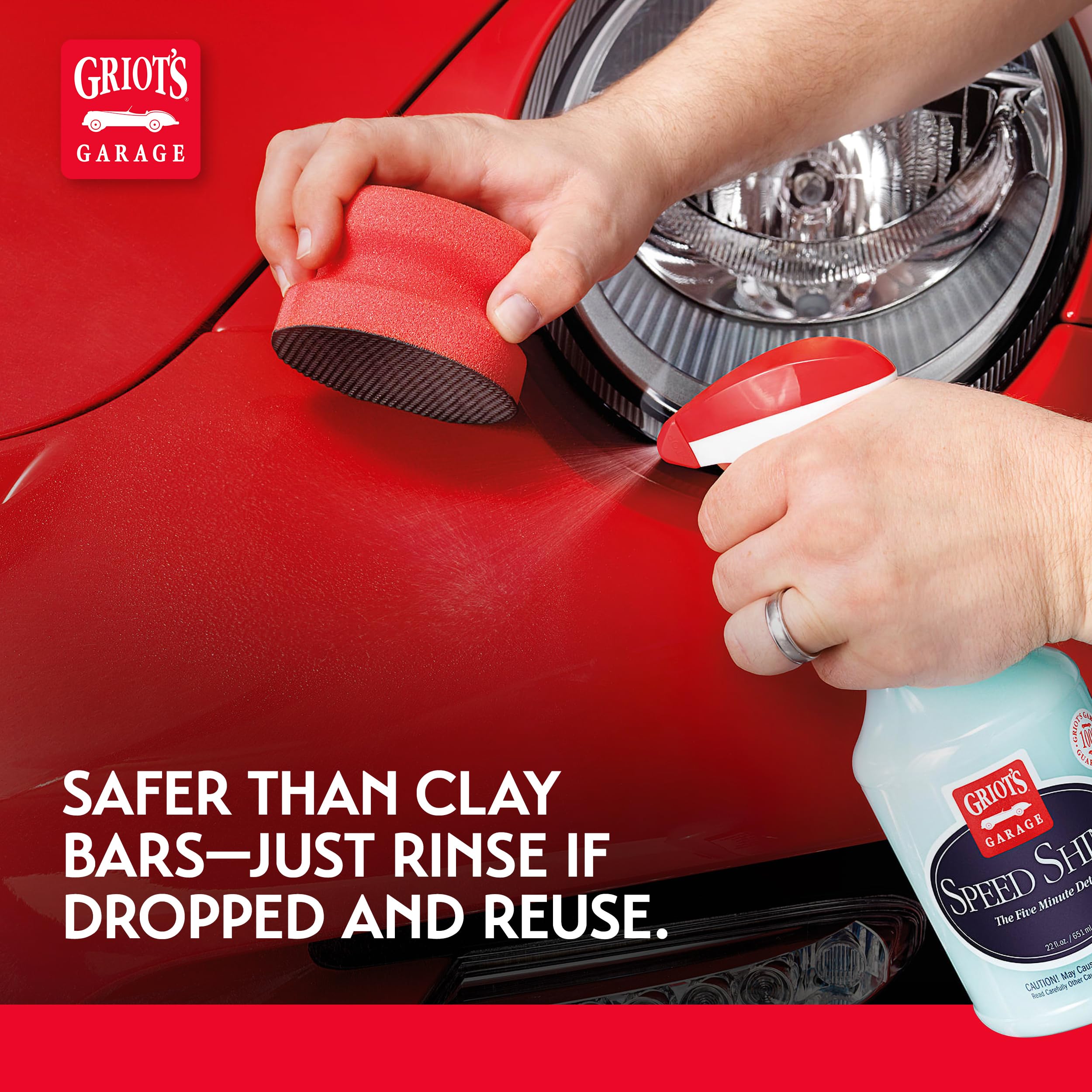Griot's Garage Brilliant Finish Synthetic Clay for Car Detailing, Creates a Smooth Paint Surface and Lasts Longer Than Traditional Bars, 10691 - Image 5