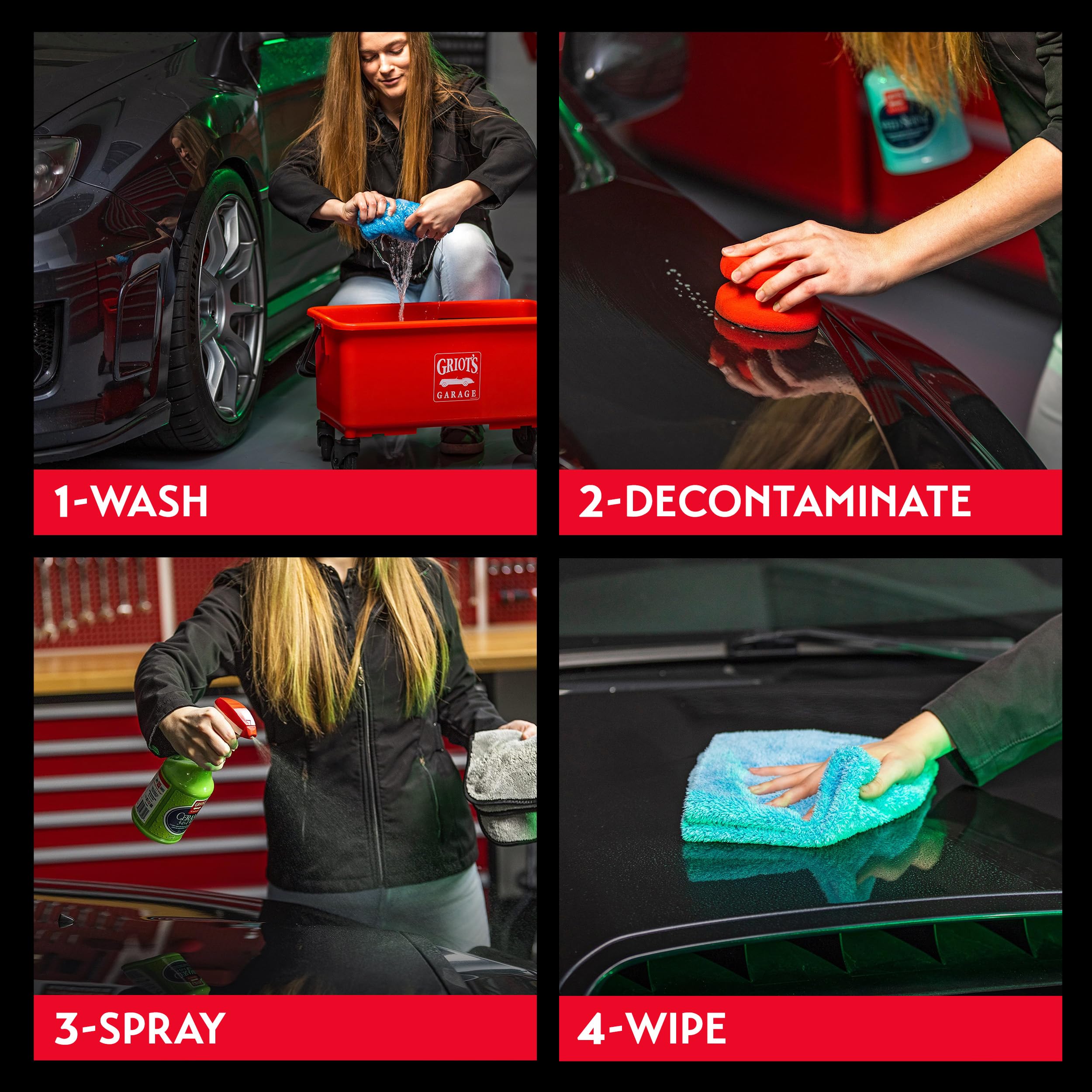 Griot’s Garage Ceramic 3-in-1 Wax, SiO2 Spray for Cars, Trucks, and RV’s, Provides Protection and Water Beading on Paint, Wheels, Plastic, Rubber Trim, Chrome, and More, 10978, 22 oz - Image 4