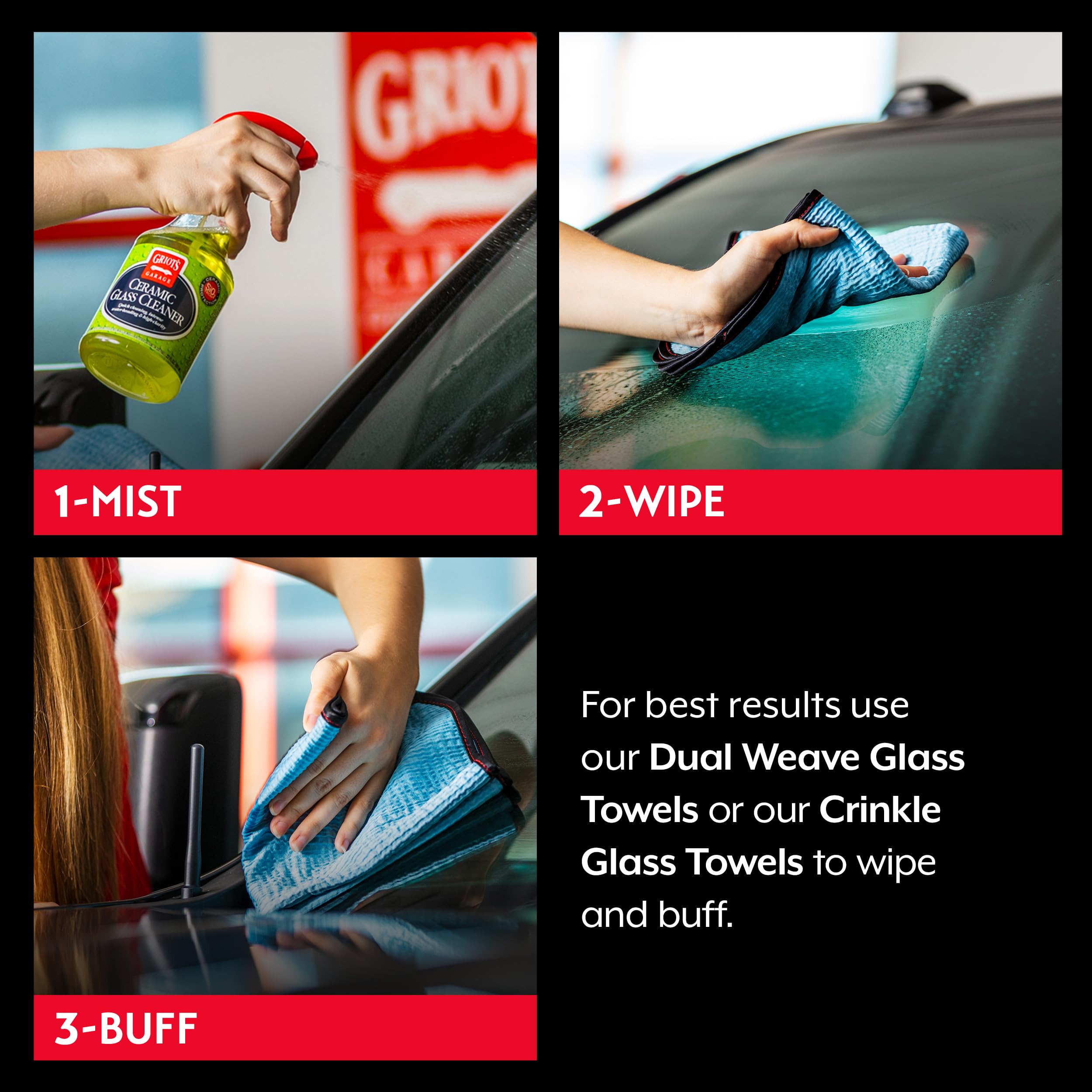 Griot's Garage Ceramic Glass Cleaner Spray for Car Windows, Windshields, Mirrors and Home Use, Cleans and Protects, Streak-Free, 10835, 22oz - Image 4