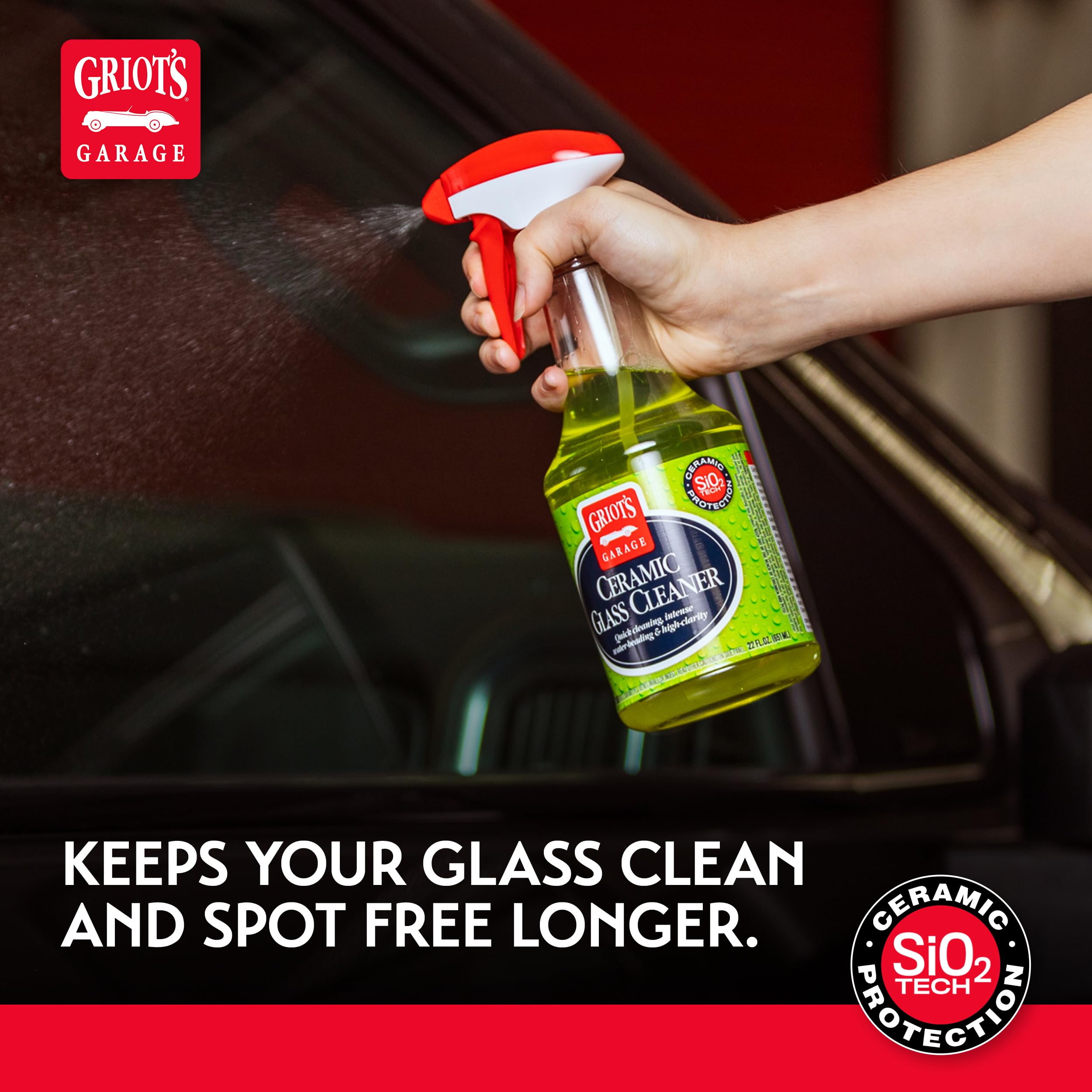 Griot's Garage Ceramic Glass Cleaner Spray for Car Windows, Windshields, Mirrors and Home Use, Cleans and Protects, Streak-Free, 10835, 22oz - Image 5