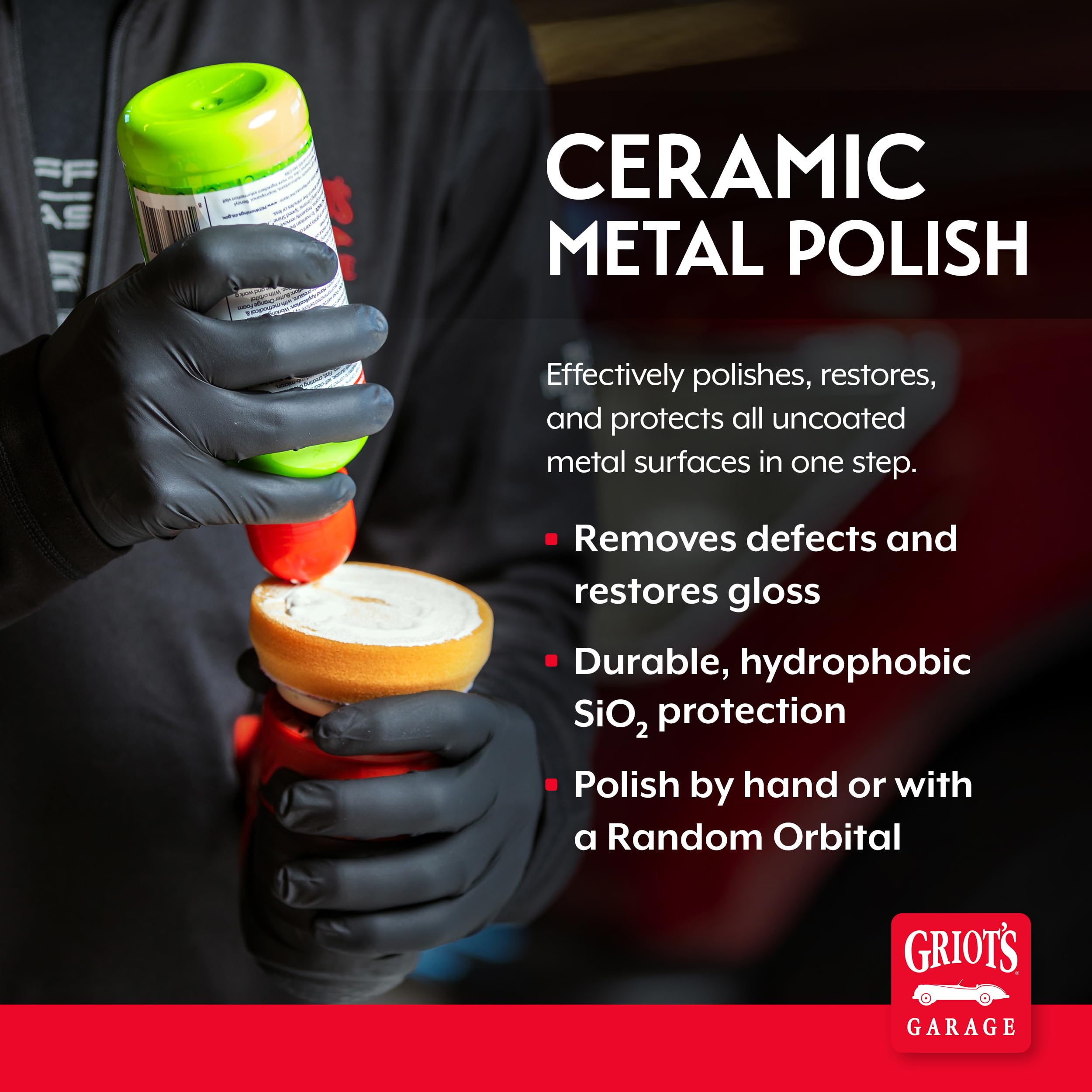 Griot's Garage Ceramic Metal Polish for Car Detailing, Restorer and Oxidation Remover for Aluminum, Brass, Chrome, Stainless Steel, Silver, and Copper, 16 Ounces, 10864 - Image 2