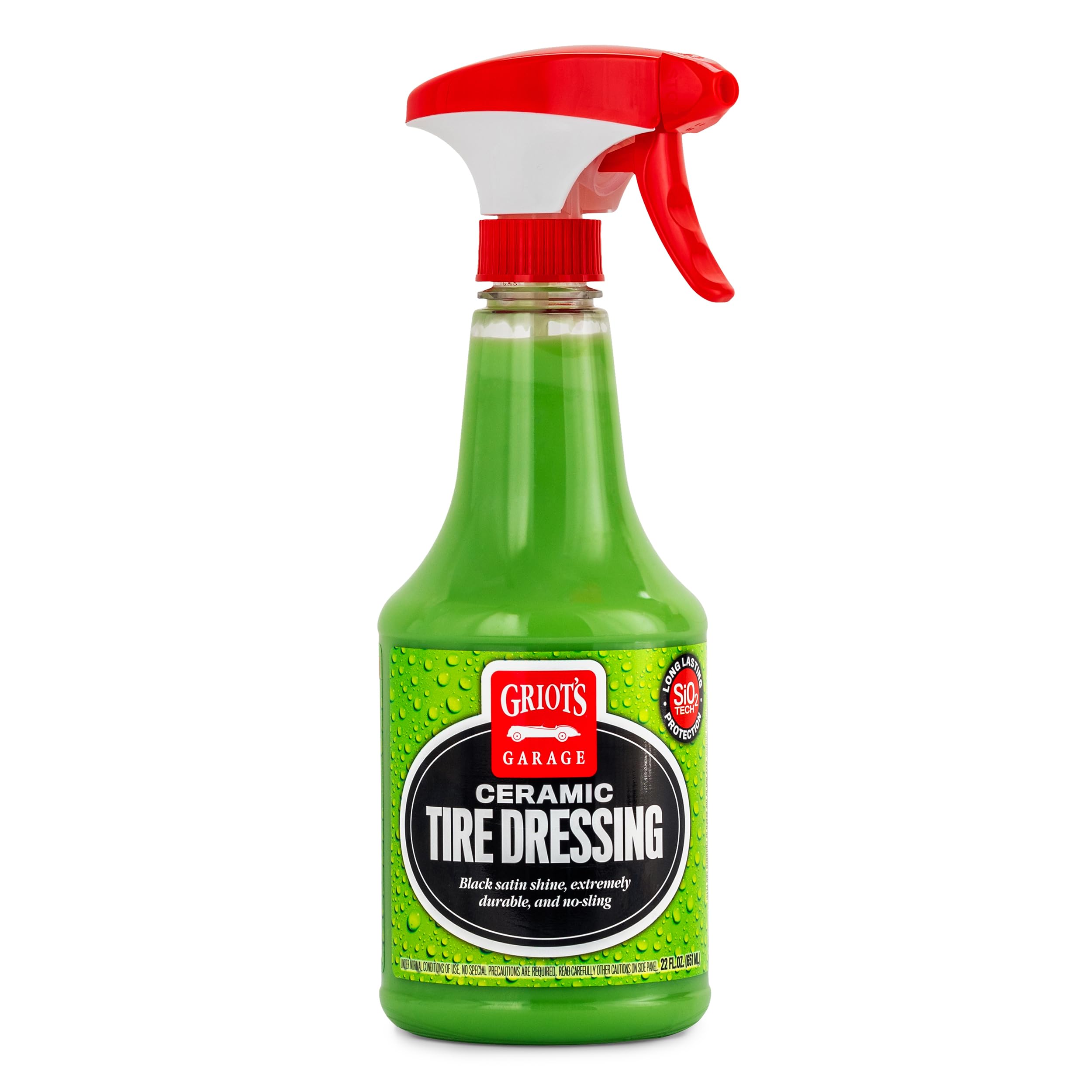 Griot's Garage Ceramic Tire Dressing Coating for Car Detailing, Safe for Rubber, Vinyl, and Plastic Trim on Cars, Trucks, SUVs, Motorcycles, and RVs, 10842, 22oz