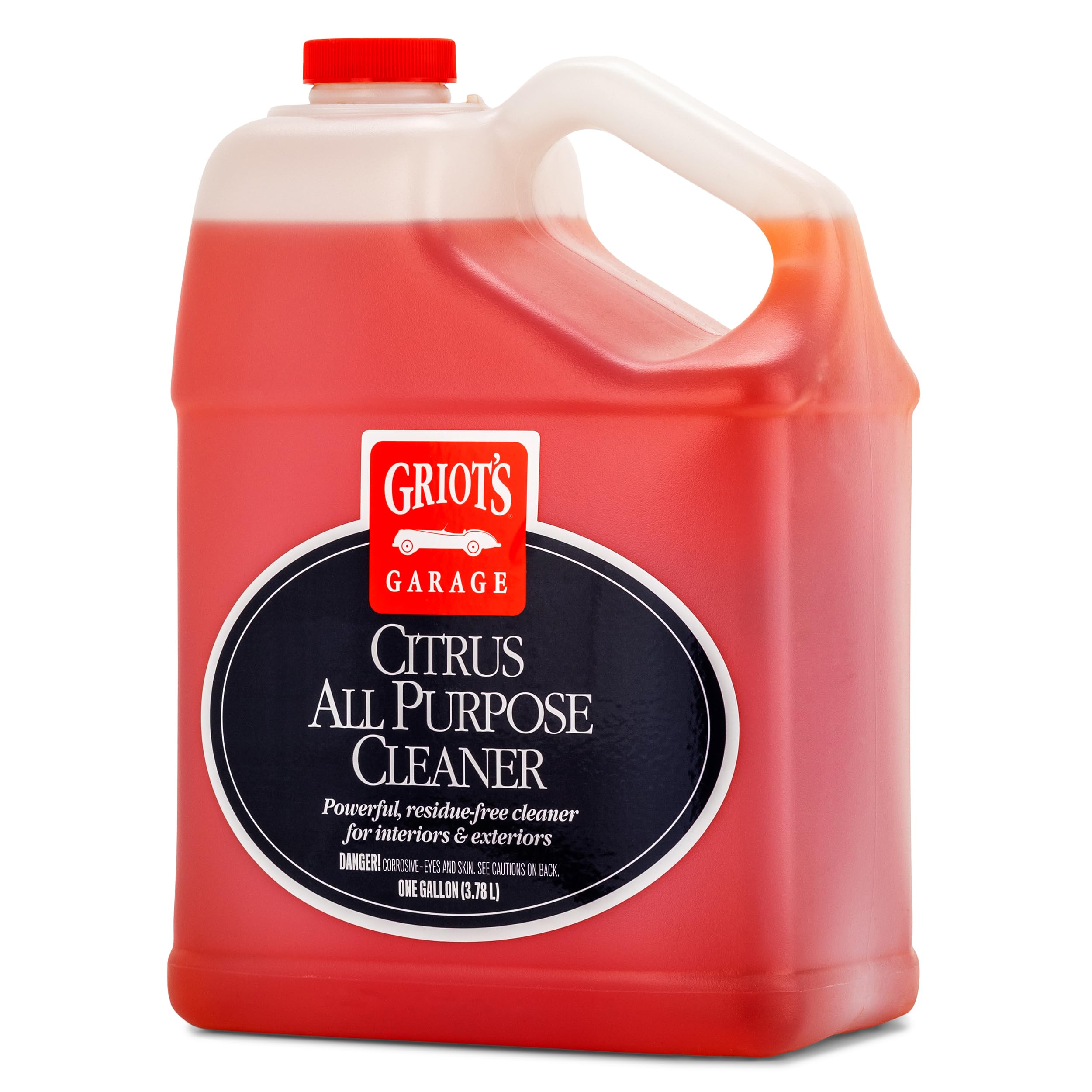 Griot's Garage Citrus All Purpose Cleaner for Car Detailing, Works for Exterior and Interior Surfaces Including Carpet, Upholstery, Vinyl, Plastic, and More, 10844, One Gallon