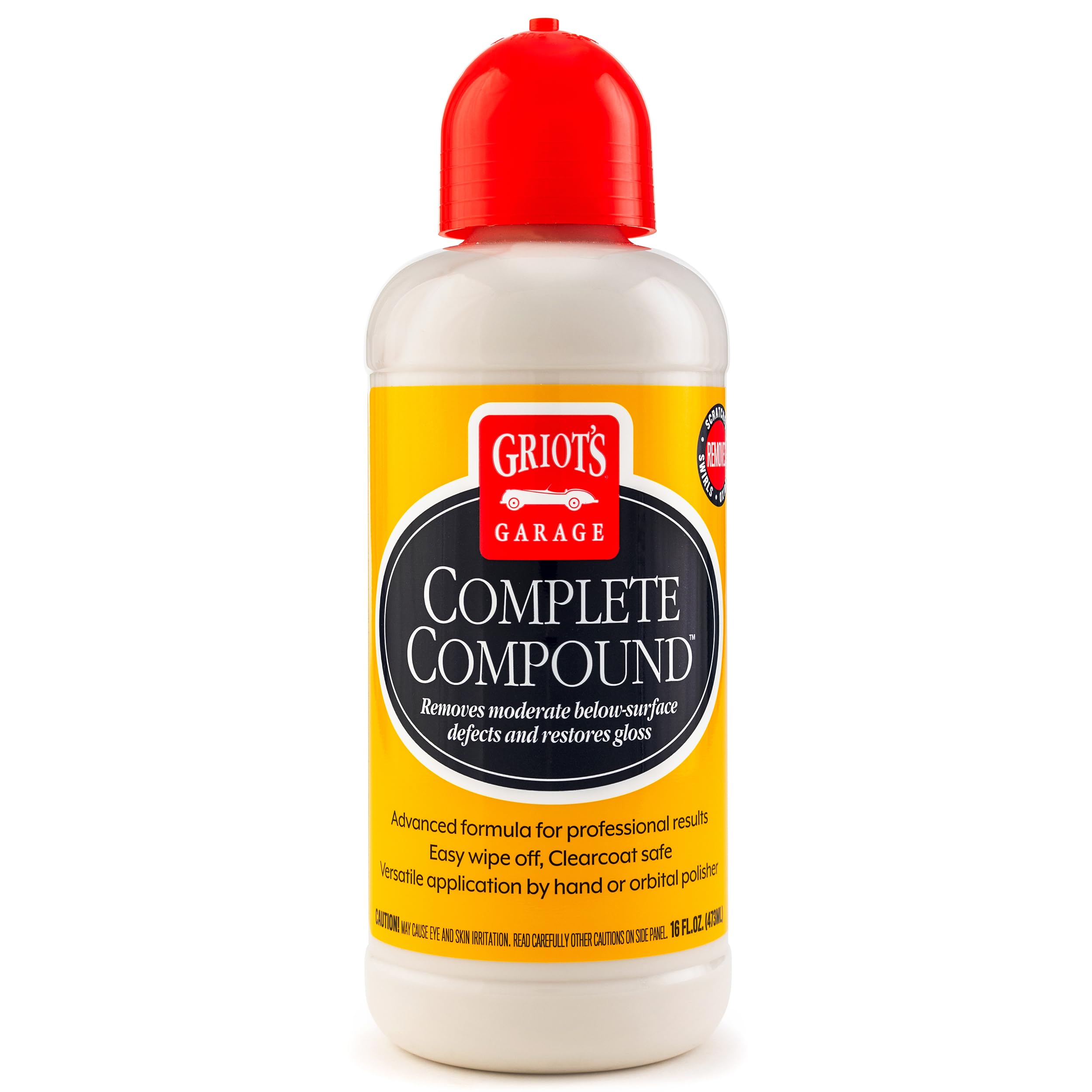Griot's Garage Complete Compound, Car Scratch Remover for All Automotive Paint Finishes, Removes Scratches, Swirl Marks, Water Spots, Oxidation and Other Defects, 10862, 16oz