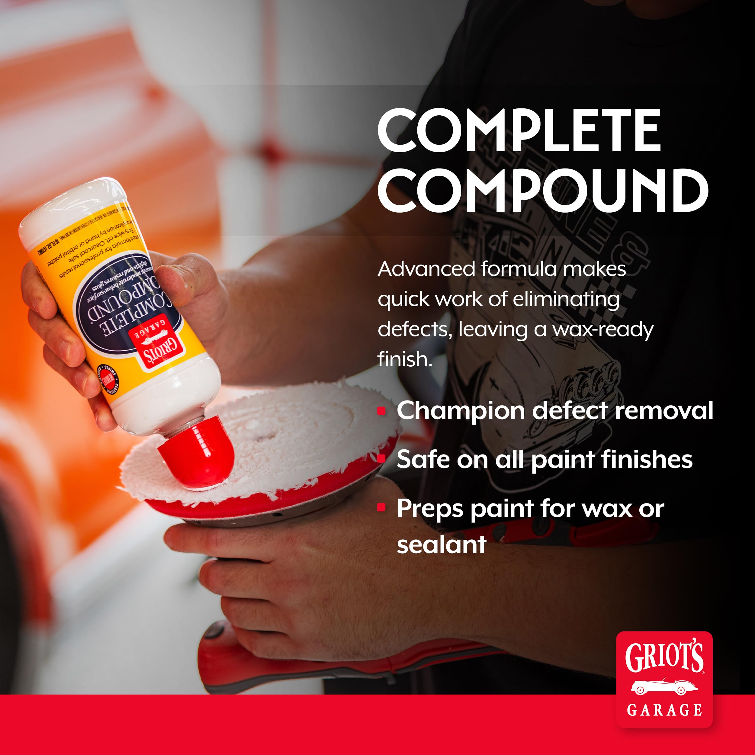Griot's Garage Complete Compound, Car Scratch Remover for All Automotive Paint Finishes, Removes Scratches, Swirl Marks, Water Spots, Oxidation and Other Defects, 10862, 16oz - Image 2