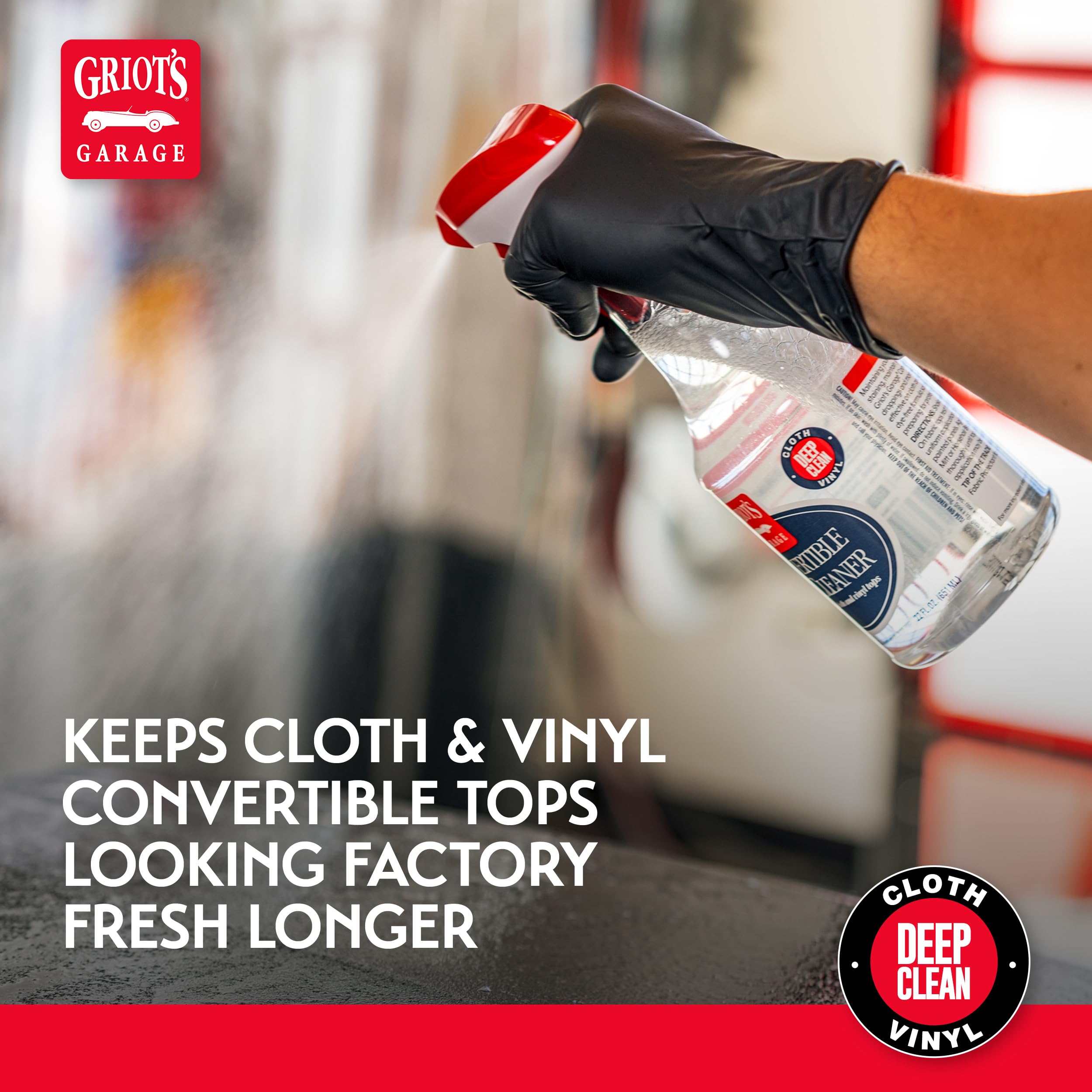 Griot's Garage Convertible Soft Top Cleaner Spray for Vinyl and Cloth Fabric, Car Detailing Supplies and Cleaning Products, 22 Oz, 10855 - Image 5