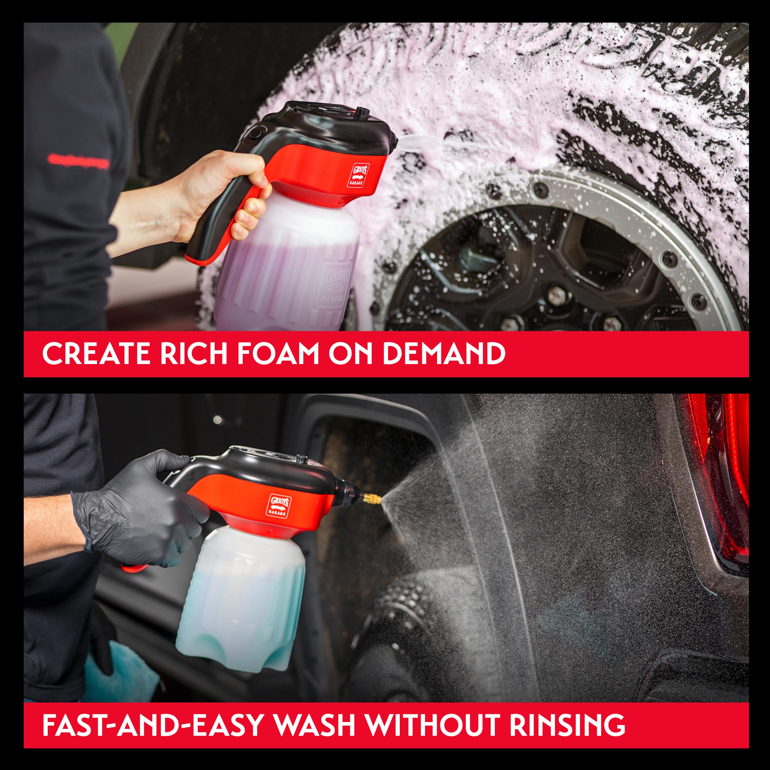 Griot's Garage Cordless Foamer and Sprayer for Car Washing and Detailing, Portable, Rechargeable Spray Gun with 7.2-Volt Lithium-Ion Battery, Includes 2 Nozzles - Image 4