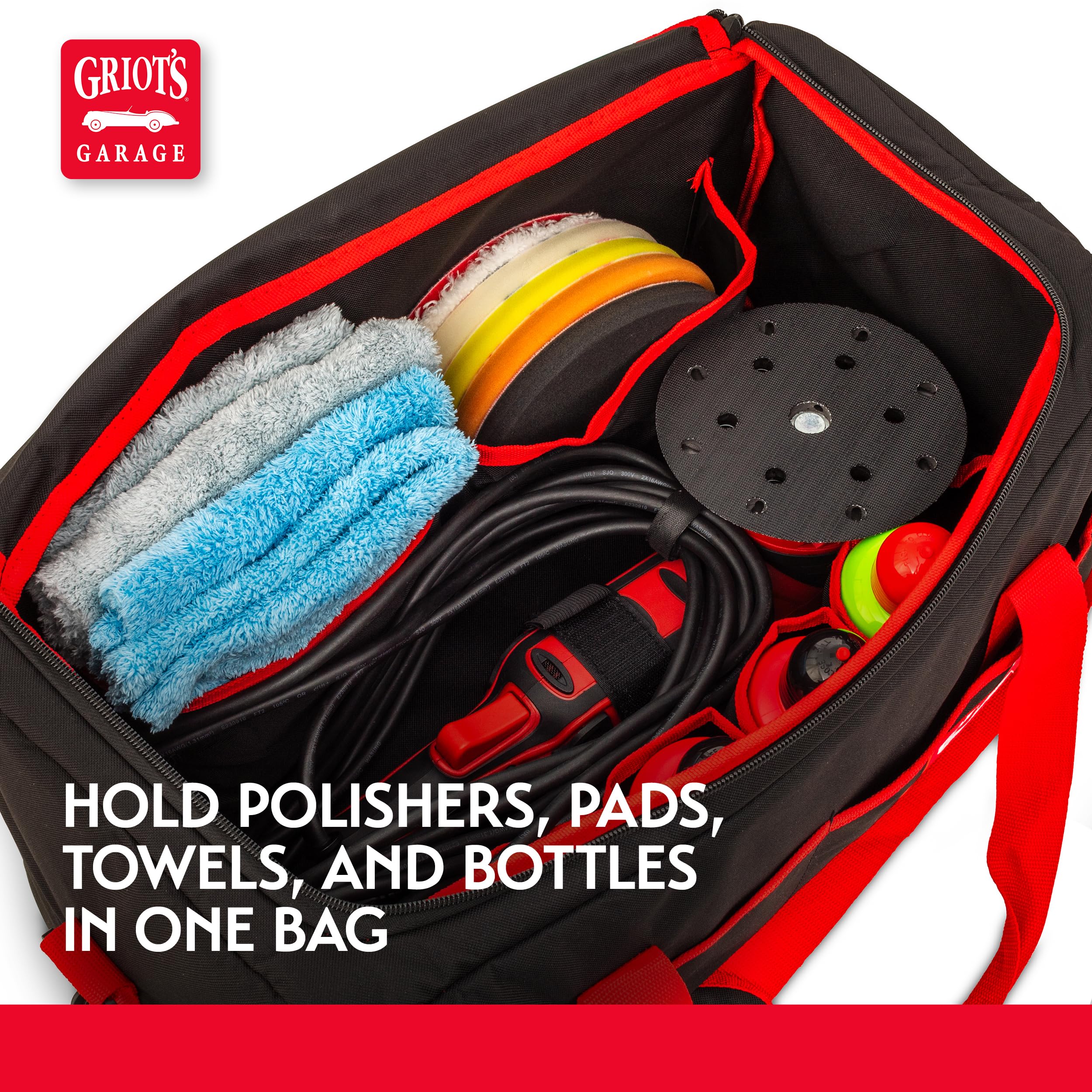 Griot's Garage Detailers Bag, Car Detailing Organizer, Caddy Tote for Storing Auto Care Products, Water-Resistant, 20" L X 10 1/2" W X 10" H, 92221 - Image 4