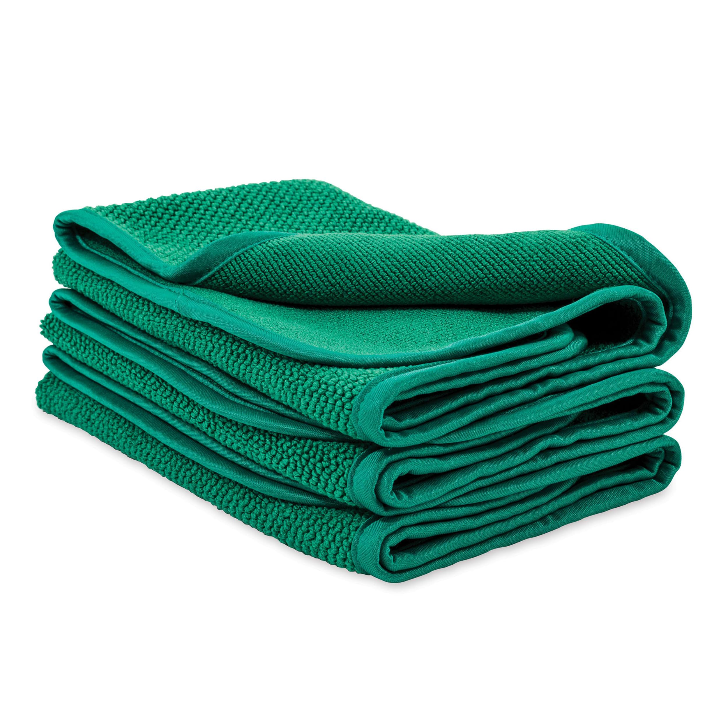 Griot's Garage Dual Weave Interior Towels for Car Detailing, Cleaning, and Polishing, Ultra-Absorbent, Scratch and Lint-Free, 16” x 16”, Set of 3, 10282