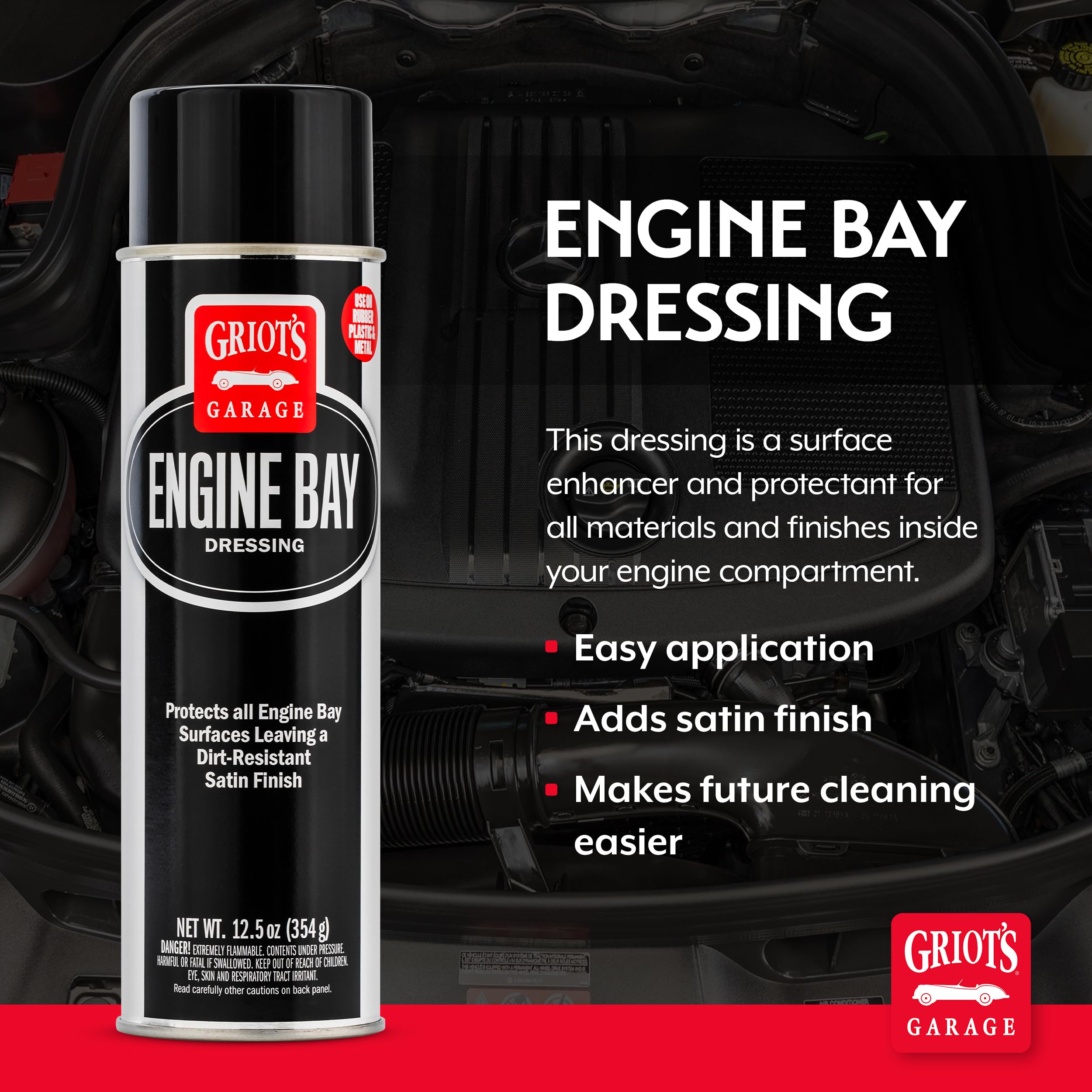 Griot's Garage Engine Bay Dressing, Detailing Spray, Surface Enhancer and Protector, 20244, 12.5oz - Image 2