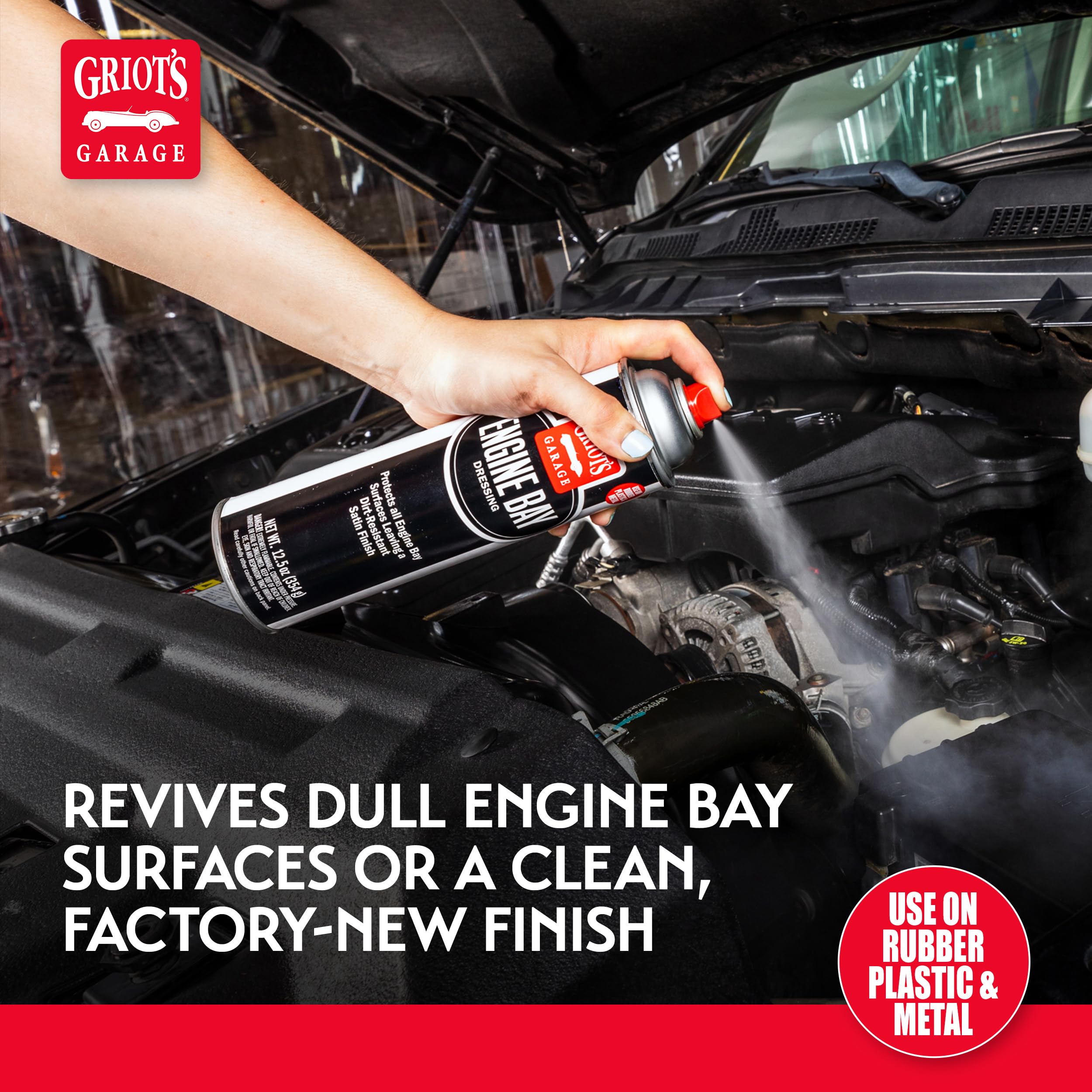 Griot's Garage Engine Bay Dressing, Detailing Spray, Surface Enhancer and Protector, 20244, 12.5oz - Image 4