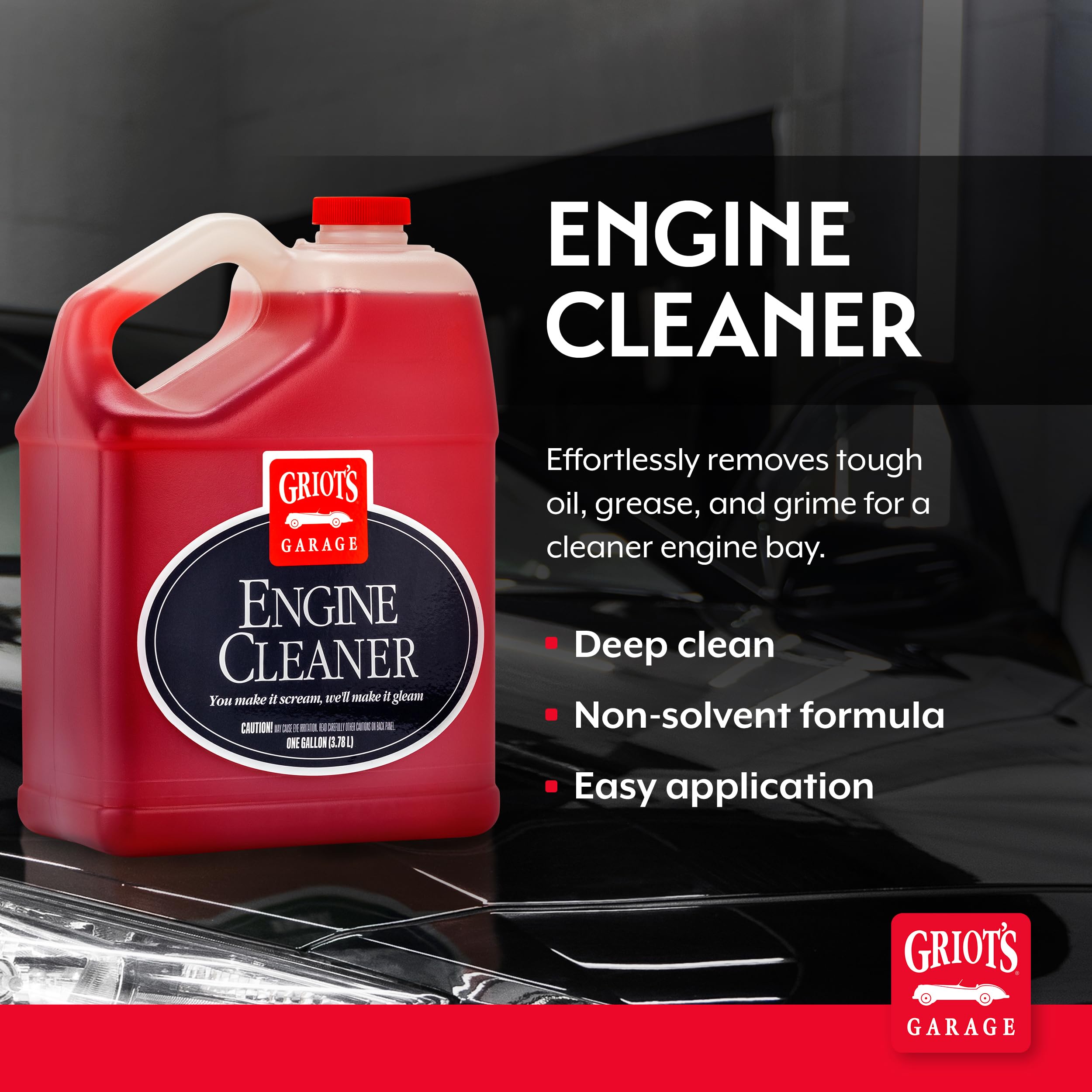 Griot's Garage Engine Cleaner for Car, Motorcycle, Boat, RV, and Truck, Oil, Dirt, and Grime Remover, 11158, One Gallon - Image 2