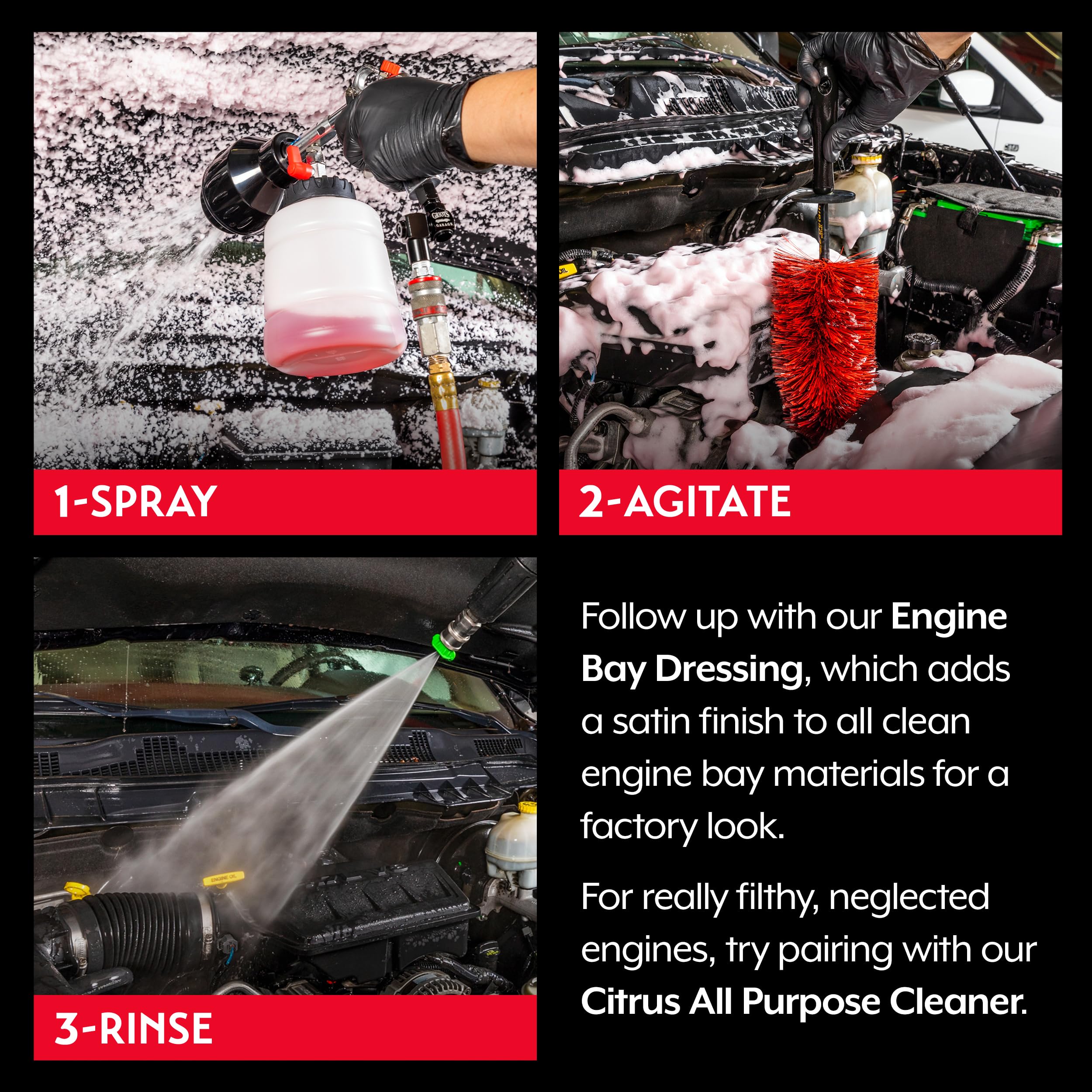 Griot's Garage Engine Cleaner for Car, Motorcycle, Boat, RV, and Truck, Oil, Dirt, and Grime Remover, 11158, One Gallon - Image 4