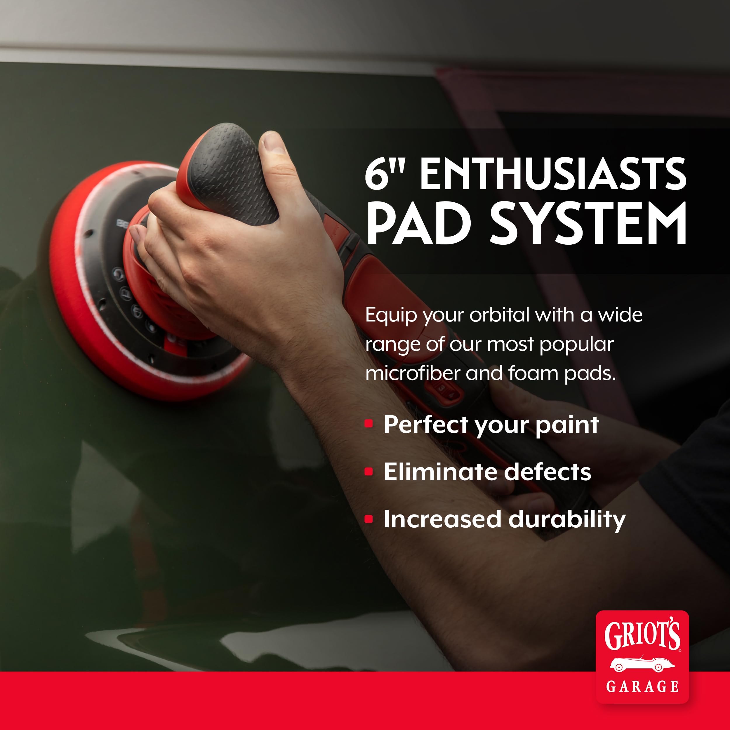 Griot's Garage Enthusiast Pad System Kit for Car Detailing, 6" Microfiber, Foam, Wax Pads for Paint Correction and Polishing, Includes a Cleaner Formula, 35 Ounces - Image 2