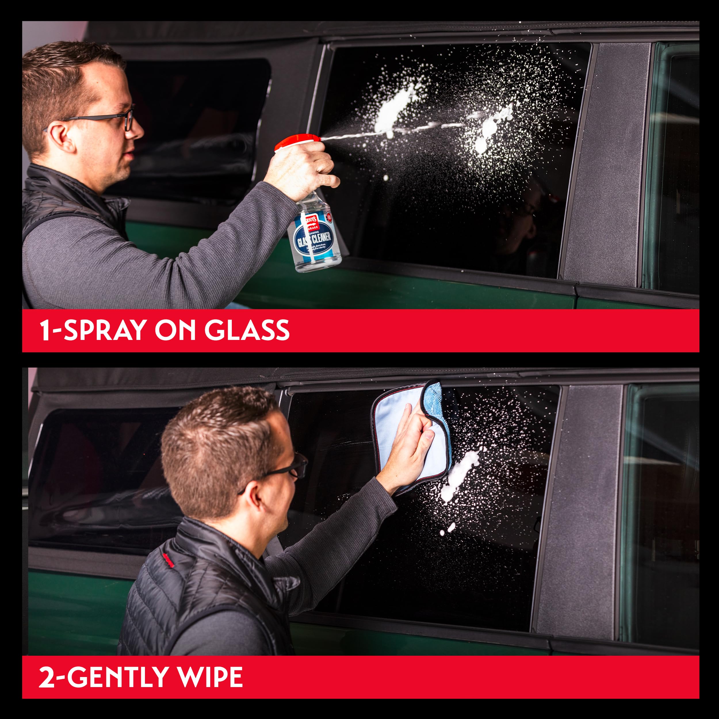Griot's Garage Foaming Glass Cleaner Spray for Car Window, Windshield, Mirror, Tint Safe, No Streak, Dye and Ammonia-Free Formula, 22 Oz, 10891 - Image 4