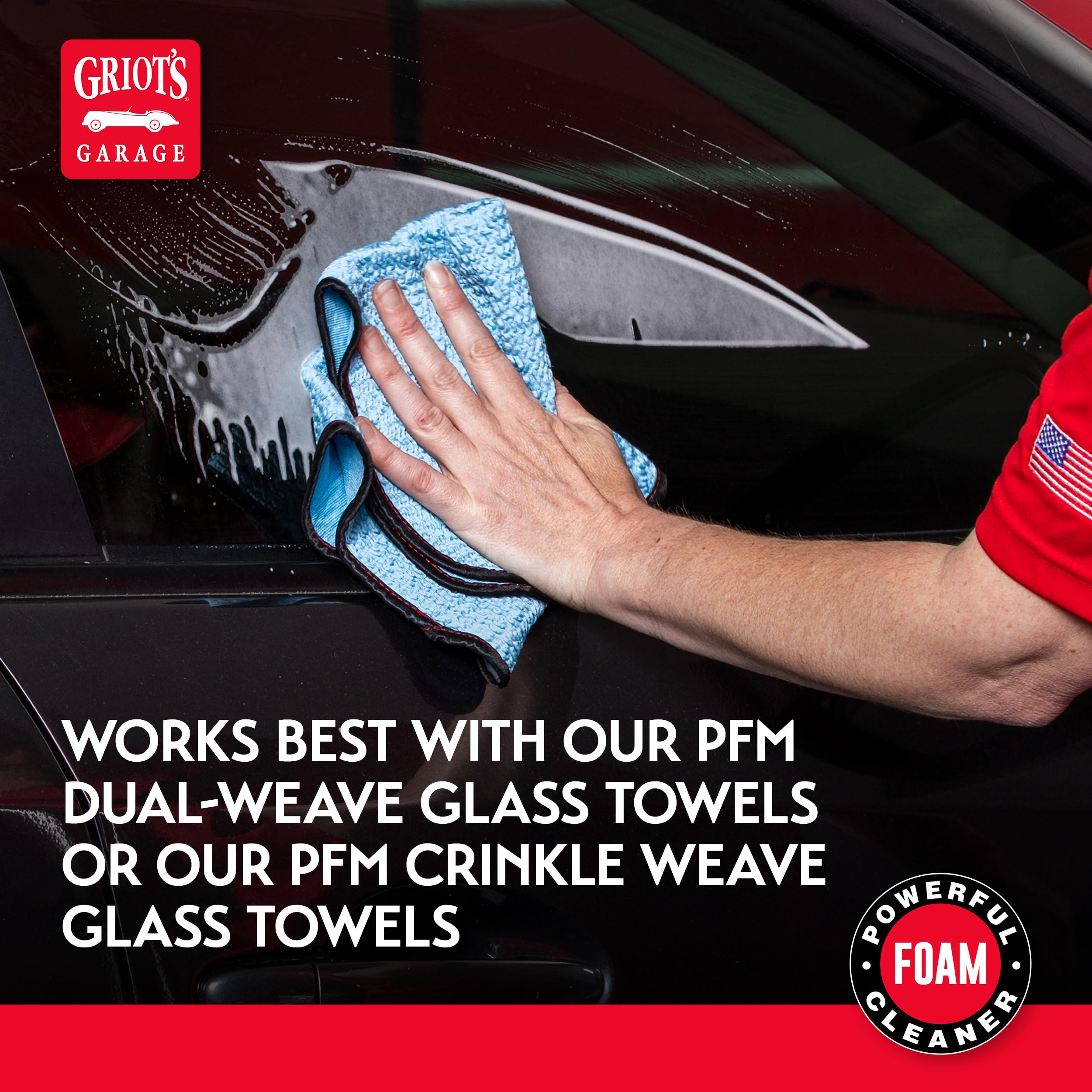 Griot's Garage Foaming Glass Cleaner Spray for Car Window, Windshield, Mirror, Tint Safe, No Streak, Dye and Ammonia-Free Formula, 22 Oz, 10891 - Image 5