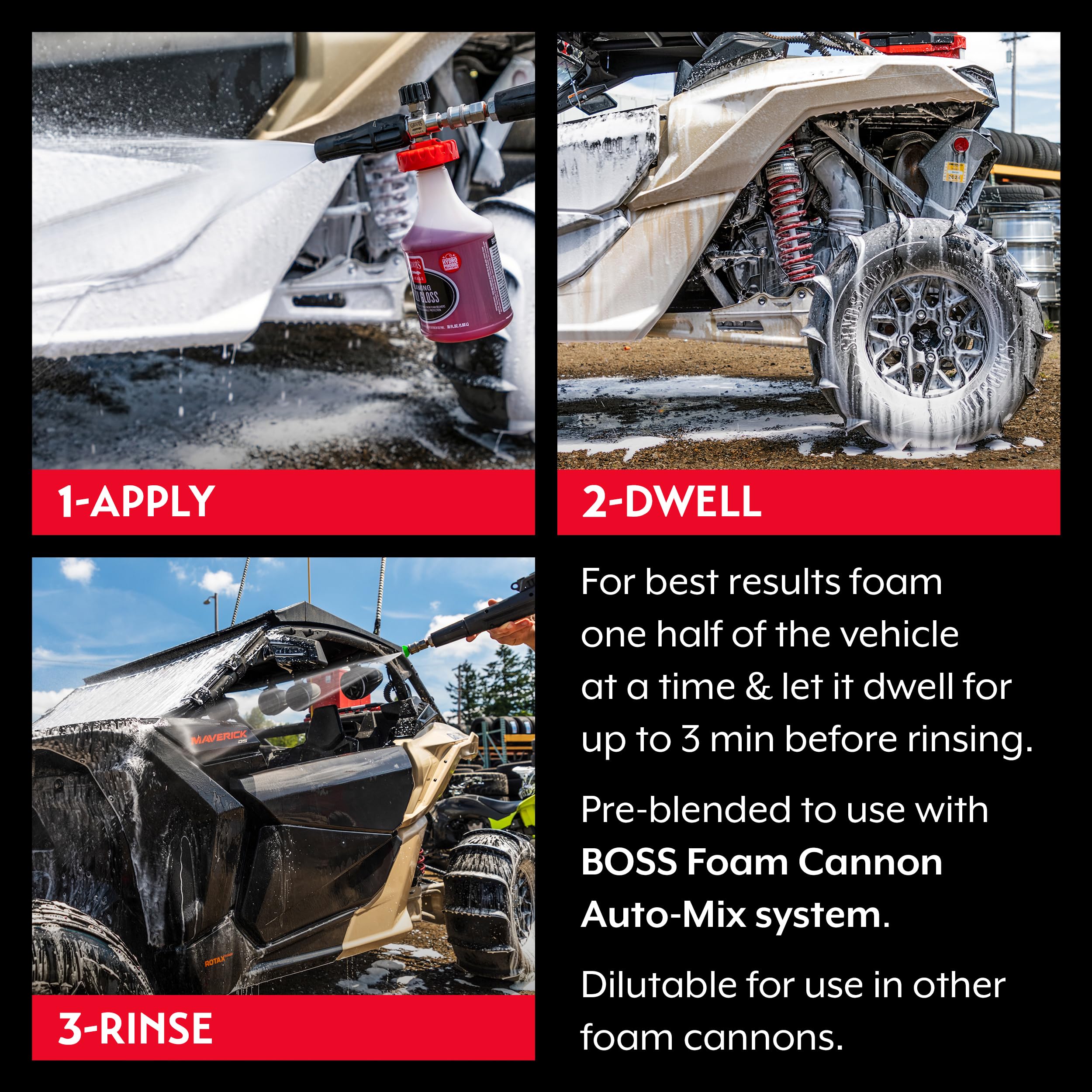 Griot's Garage Foaming Poly Gloss for Car Cleaning and Detailing, Spray Wash & Wax, Compatible with The BOSS Foam Cannon Auto-Mix System, 35oz - Image 4