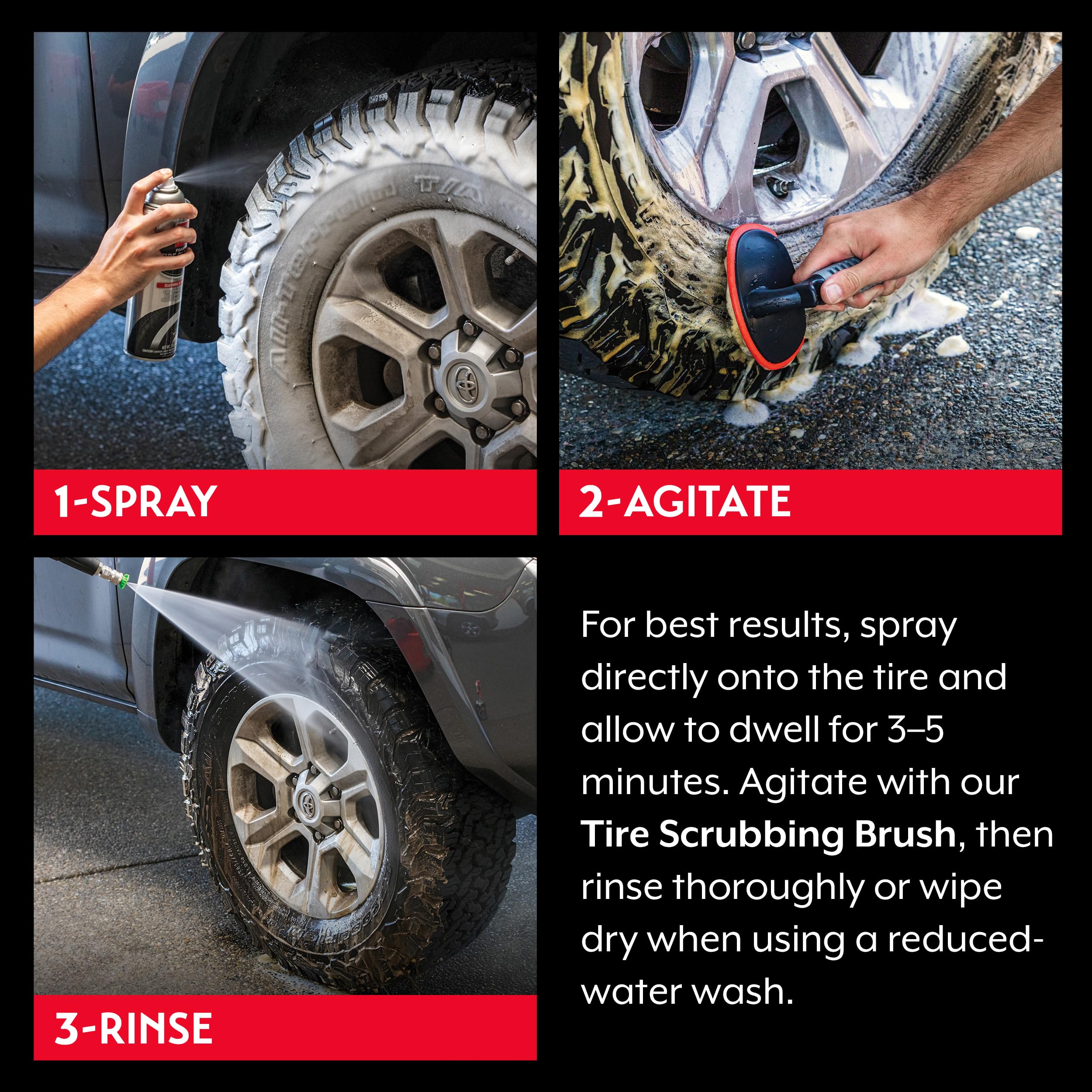 Griot's Garage Foaming Tire Cleaner, Removes Silicone Residue and Grime on Car, Truck, Motorcycle, and RV Tires, Safe for Whitewall Tires, 10952, 19oz - Image 4