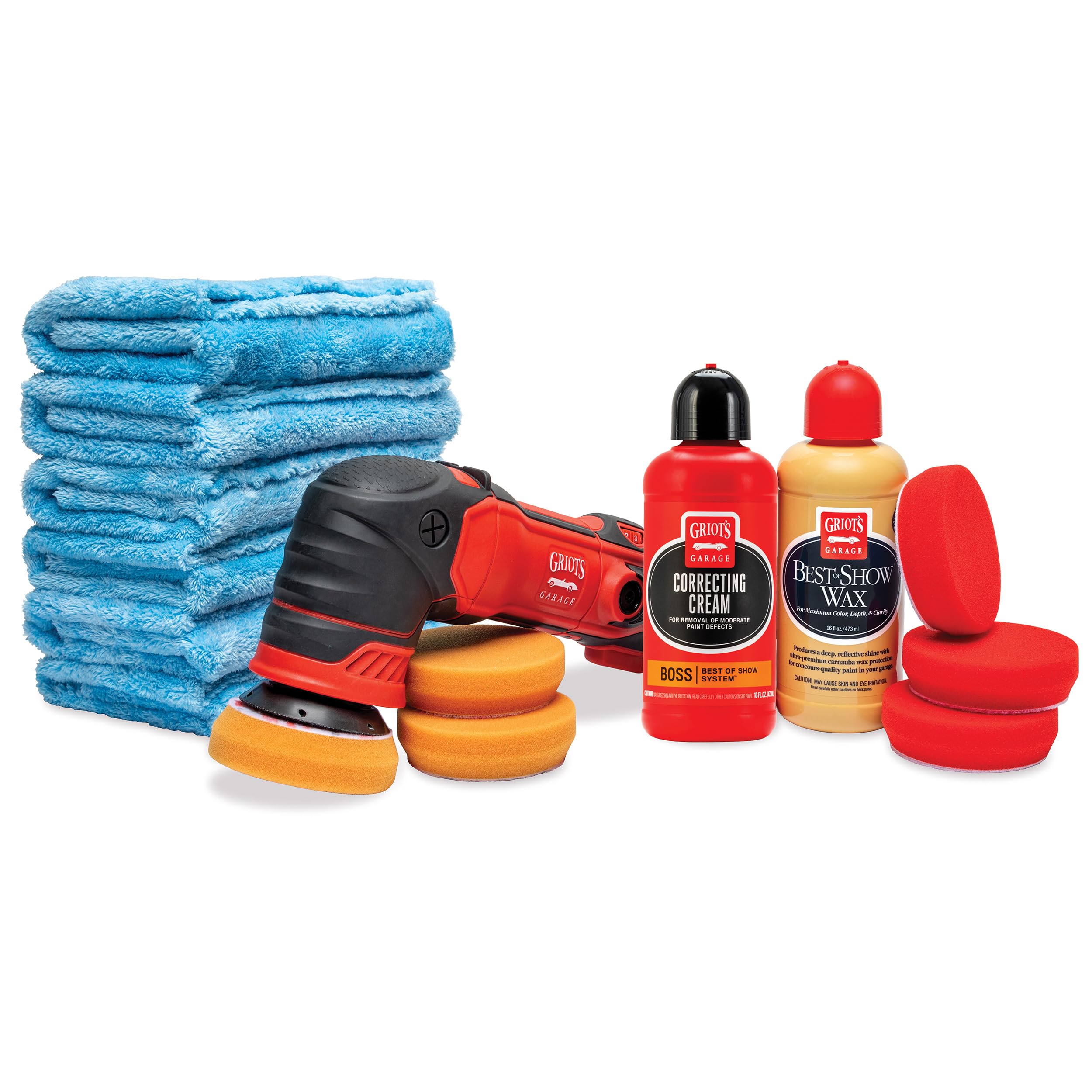 Griot's Garage G8 Orbital Polisher for Car Polishing and Detailing, Correct and Protect Kit, 11635