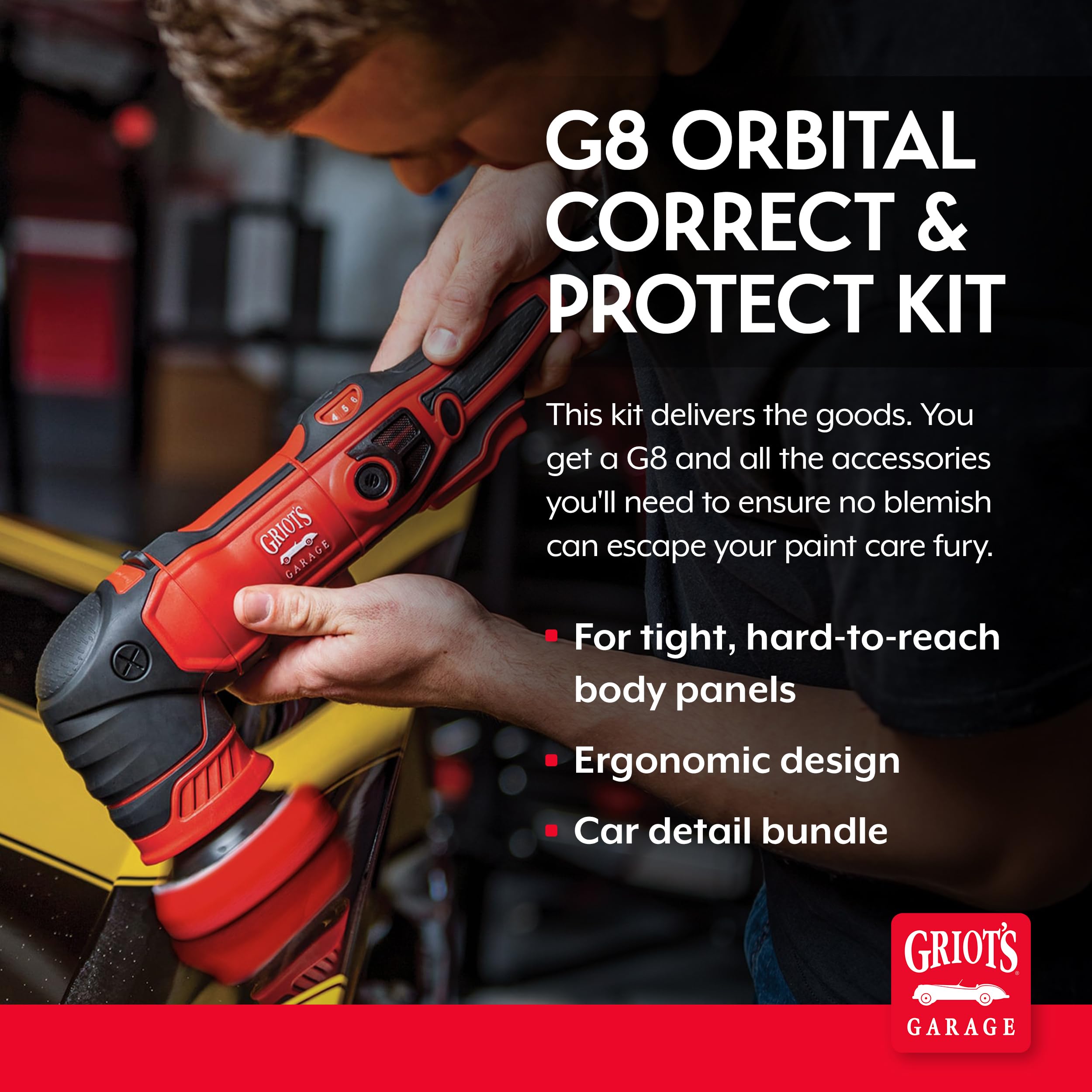 Griot's Garage G8 Orbital Polisher for Car Polishing and Detailing, Correct and Protect Kit, 11635 - Image 2