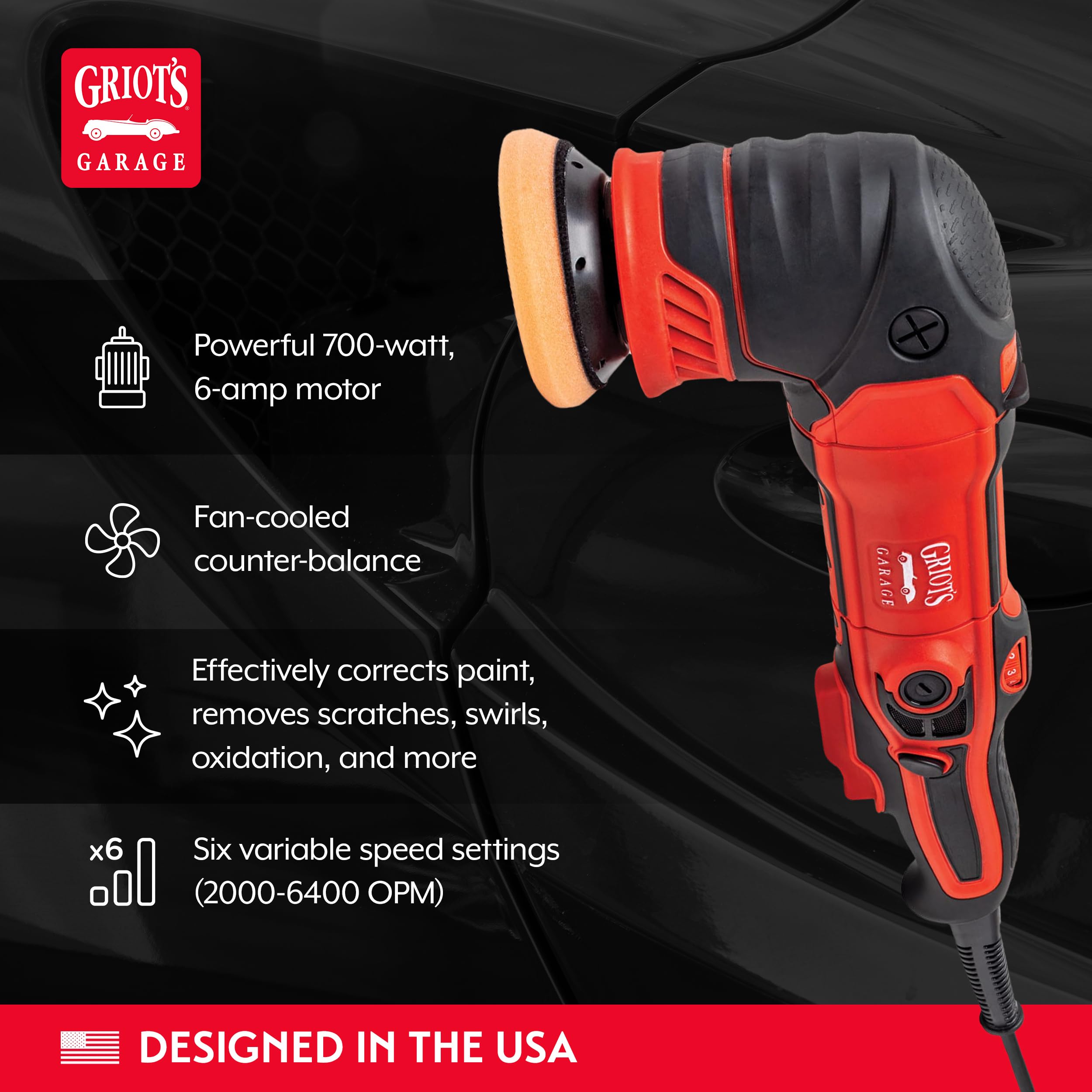 Griot's Garage G8 Orbital Polisher for Car Polishing and Detailing, Correct and Protect Kit, 11635 - Image 3
