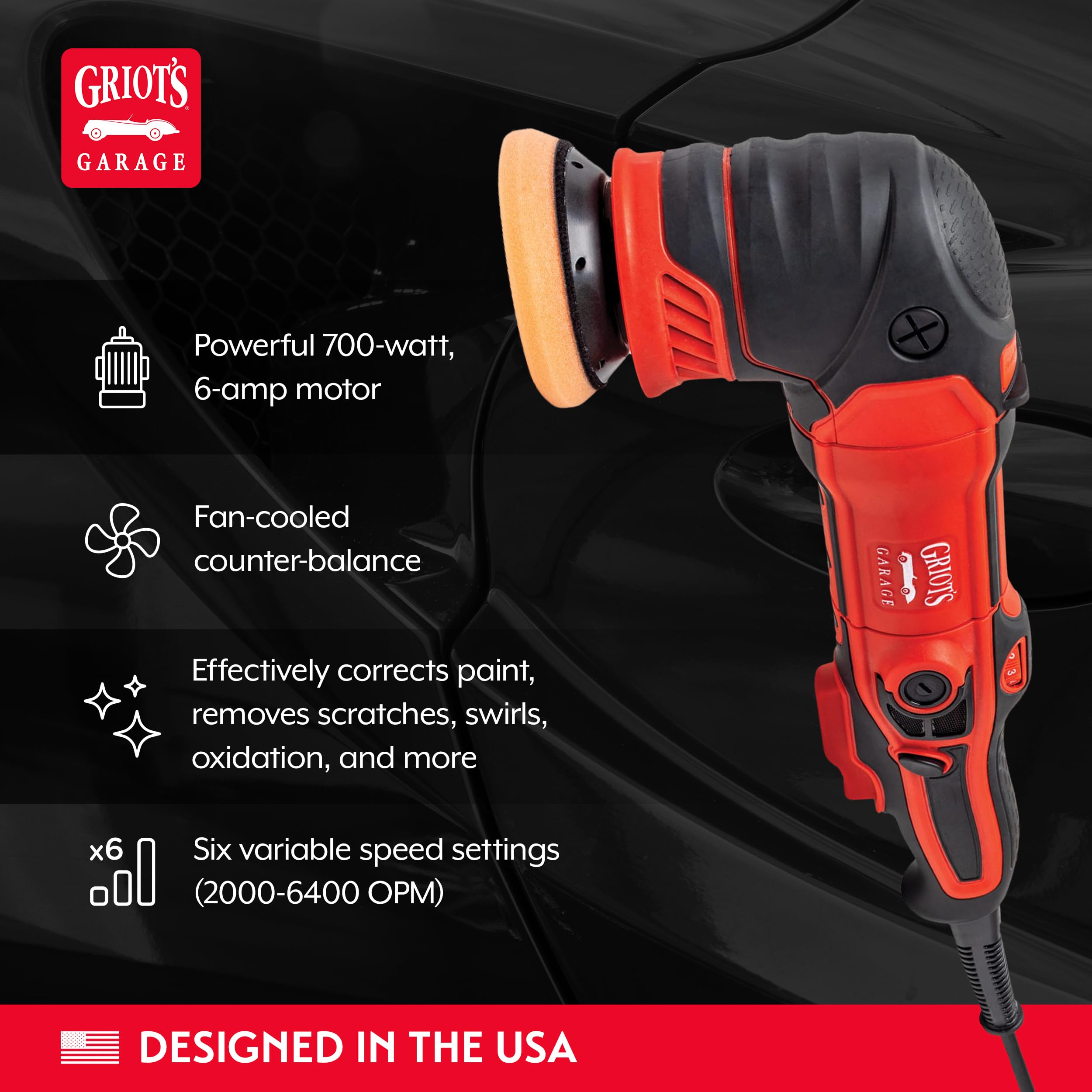 Griot's Garage G8 Orbital Polisher for Car Polishing and Detailing, 10908 - Image 3