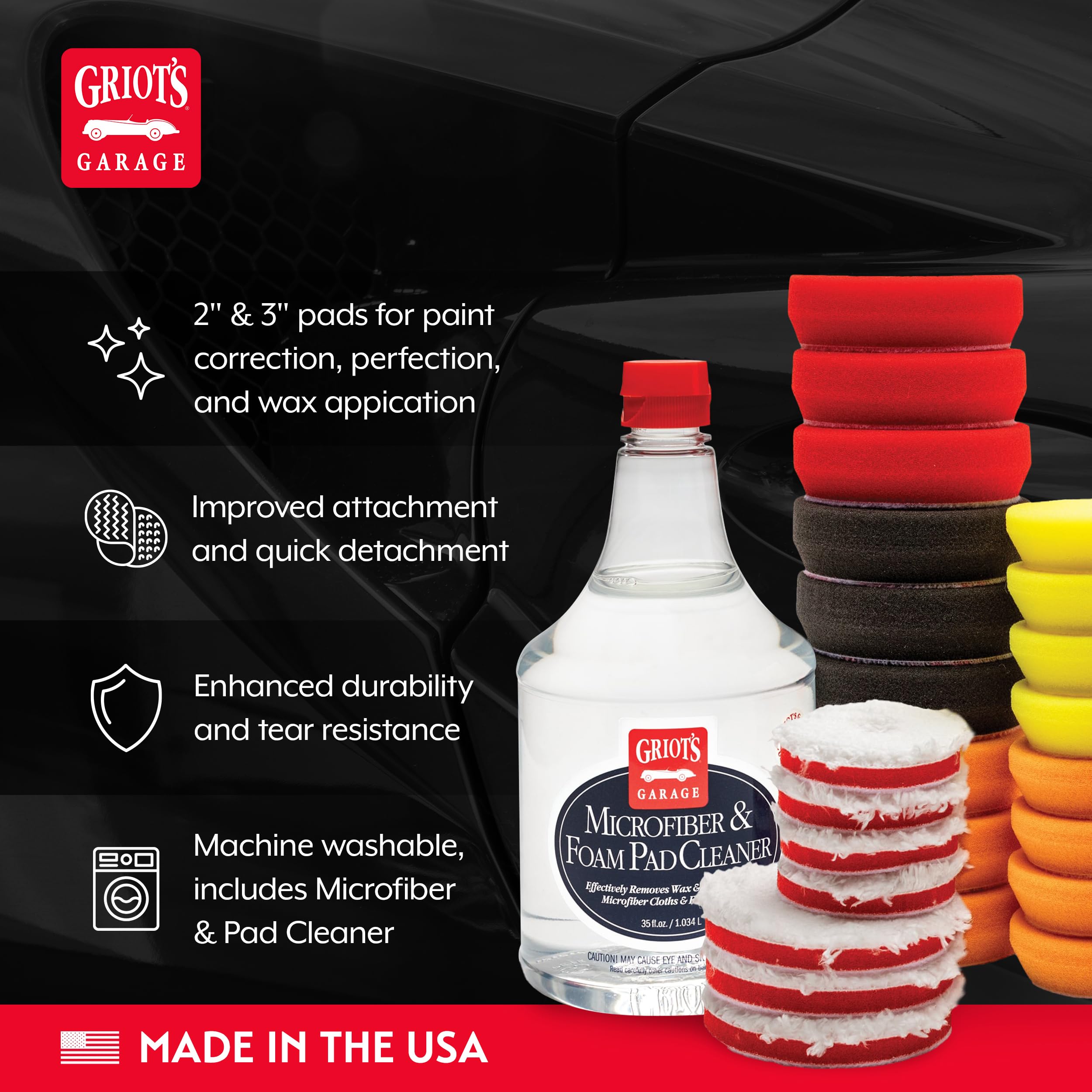 Griot's Garage G8 Orbital Polisher for Car Polishing and Detailing, Pad Accessory Kit, 11640 - Image 3