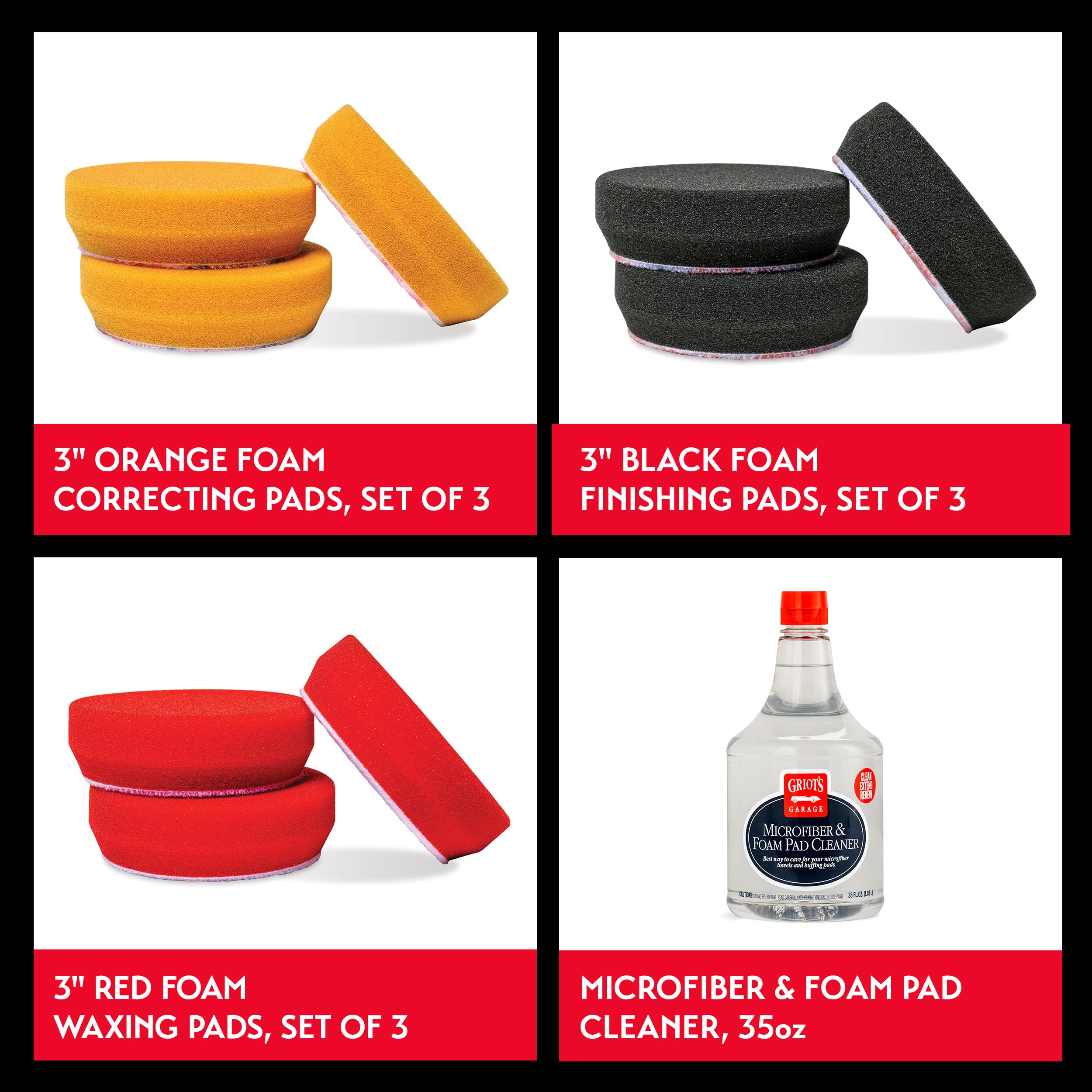 Griot's Garage G8 Orbital Polisher for Car Polishing and Detailing, Pad Accessory Kit, 11640 - Image 5
