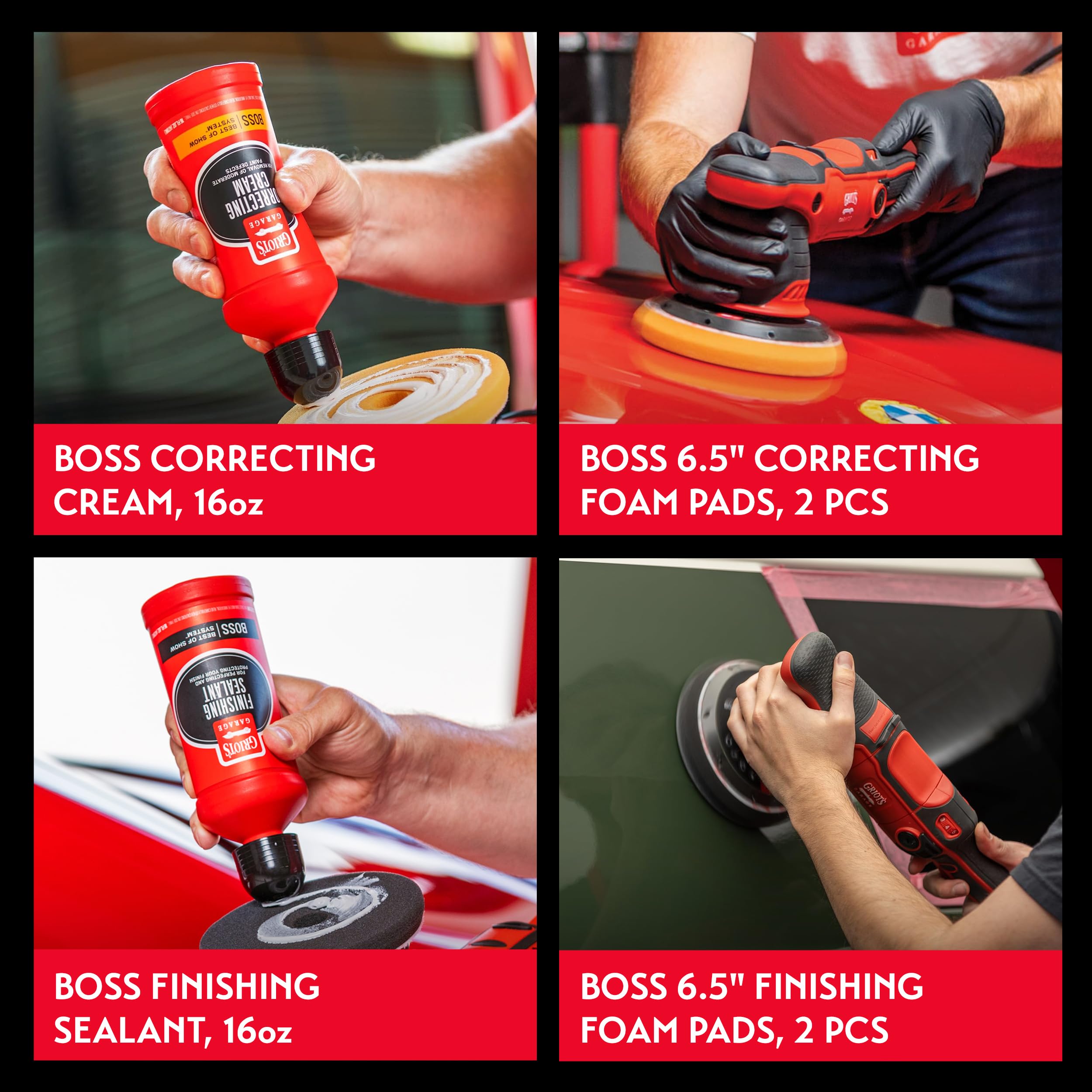 Griot's Garage G9 Orbital 2-Step Ceramic Kit for Car Polishing and Detailing, Includes Orbital Polisher, BOSS Correcting Cream, Finishing Sealant, 6.5" Foam Pads, and Auto Detailing Towels - Image 4