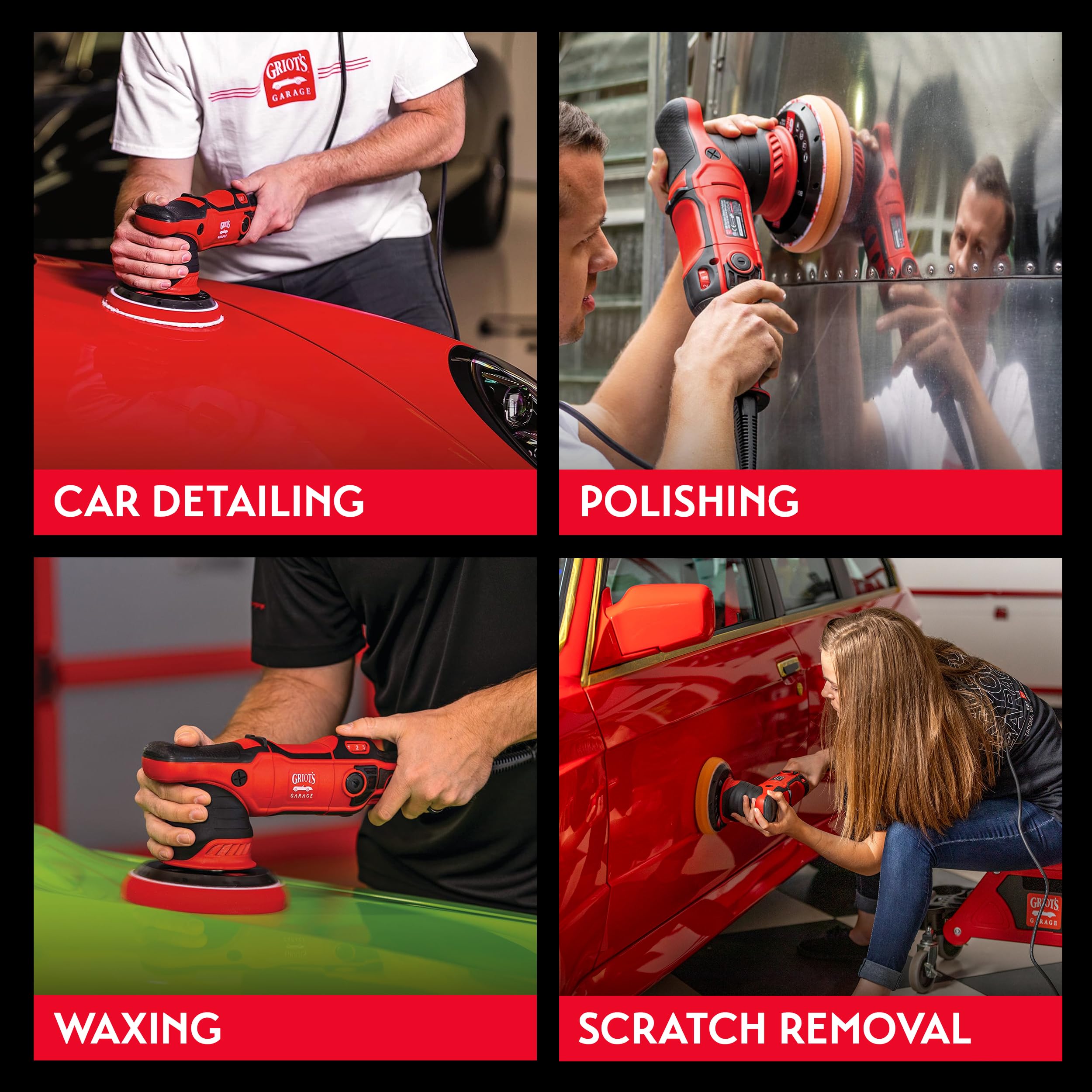 Griot's Garage G9 Random Orbital Polisher 10901 – 1000-Watt Dual Action Buffer for Car Detailing, Polishing, Waxing, Swirl and Scratch Removal – 6" Backing Plate, Variable Speed, Ergonomic Grip - Image 4